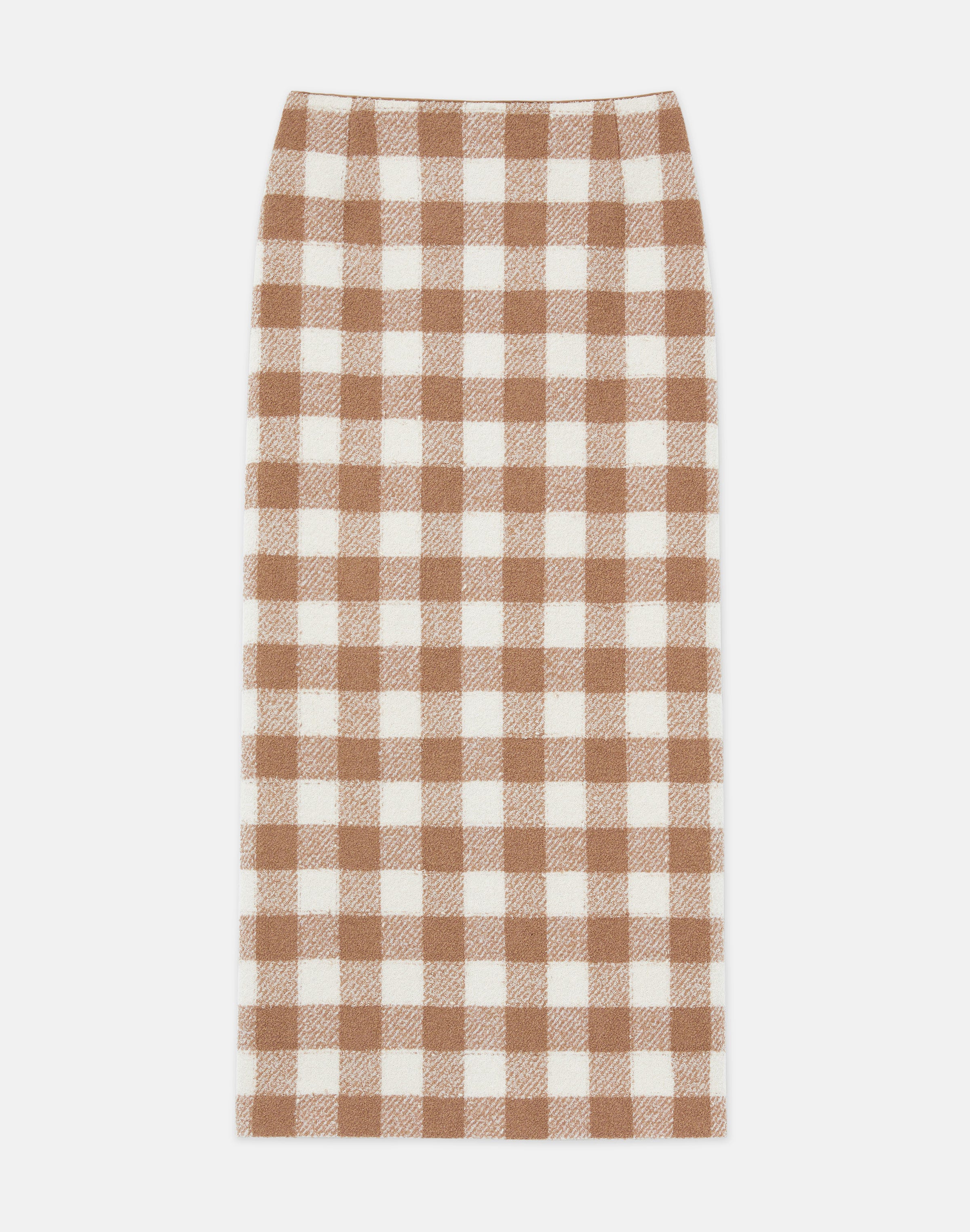 Gingham Wool Maxi Pencil Skirt | Lafayette 148 NY Outlet