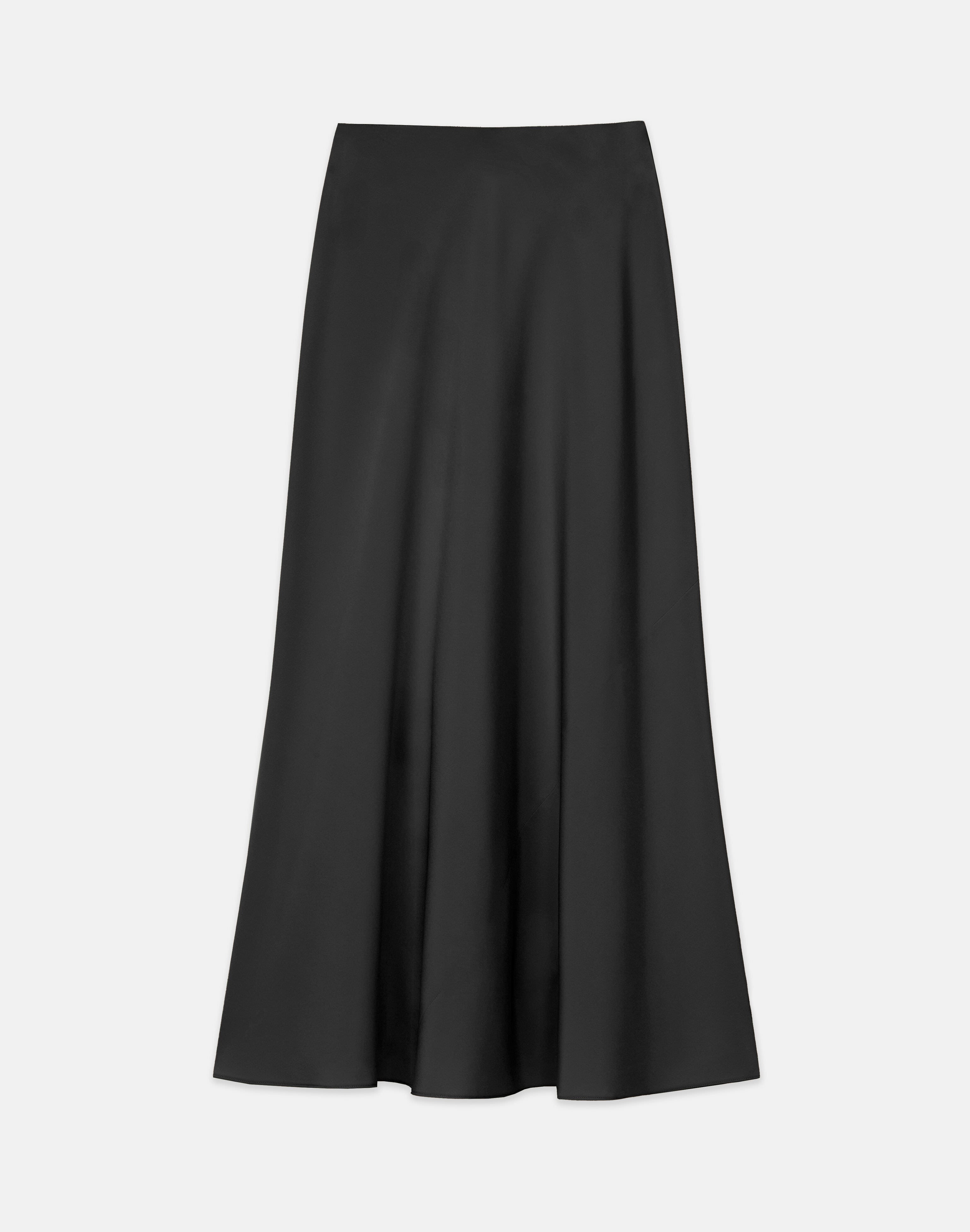 Organic Silk Stretch Crepe De Chine Bias Skirt