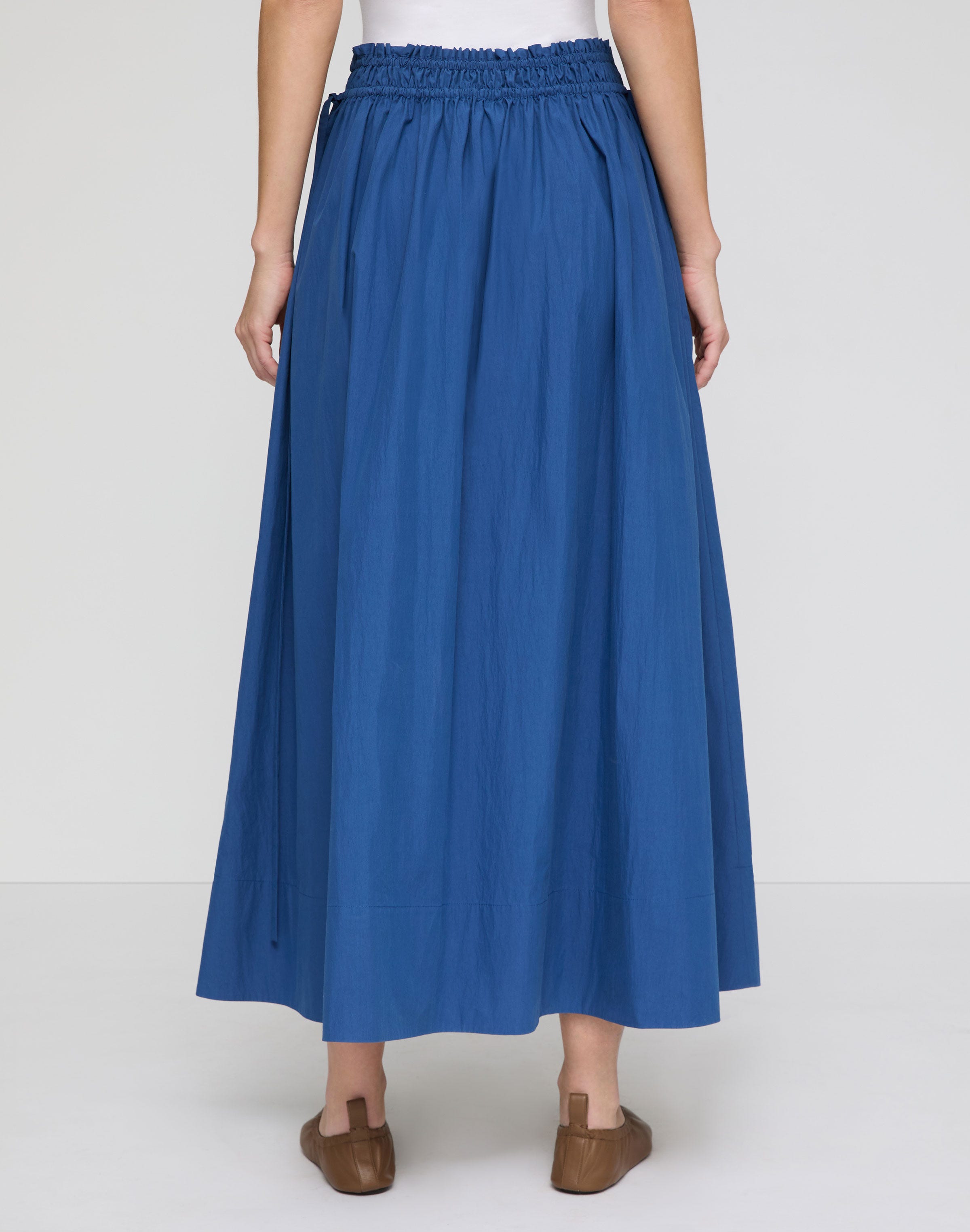 Travel Cotton Gathered Waist Skirt