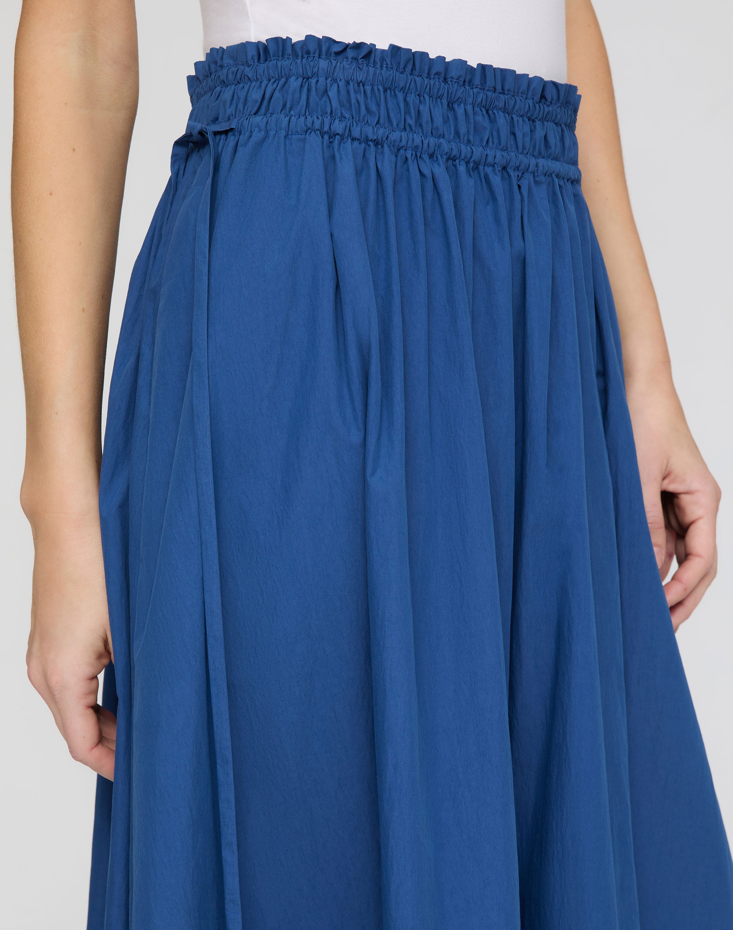 Travel Cotton Gathered Waist Skirt