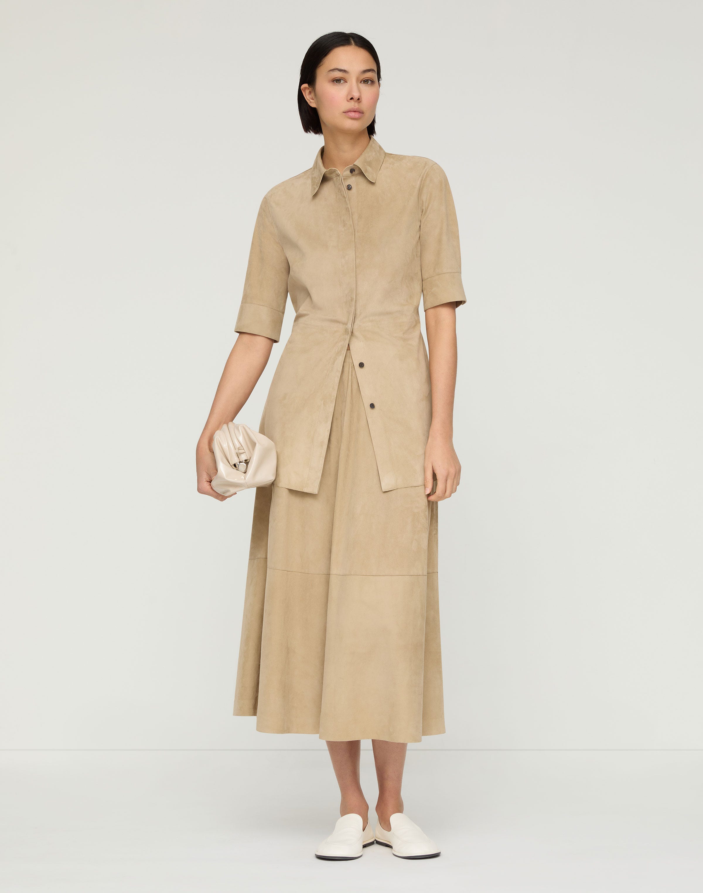 Paperfine Suede Midi Skirt