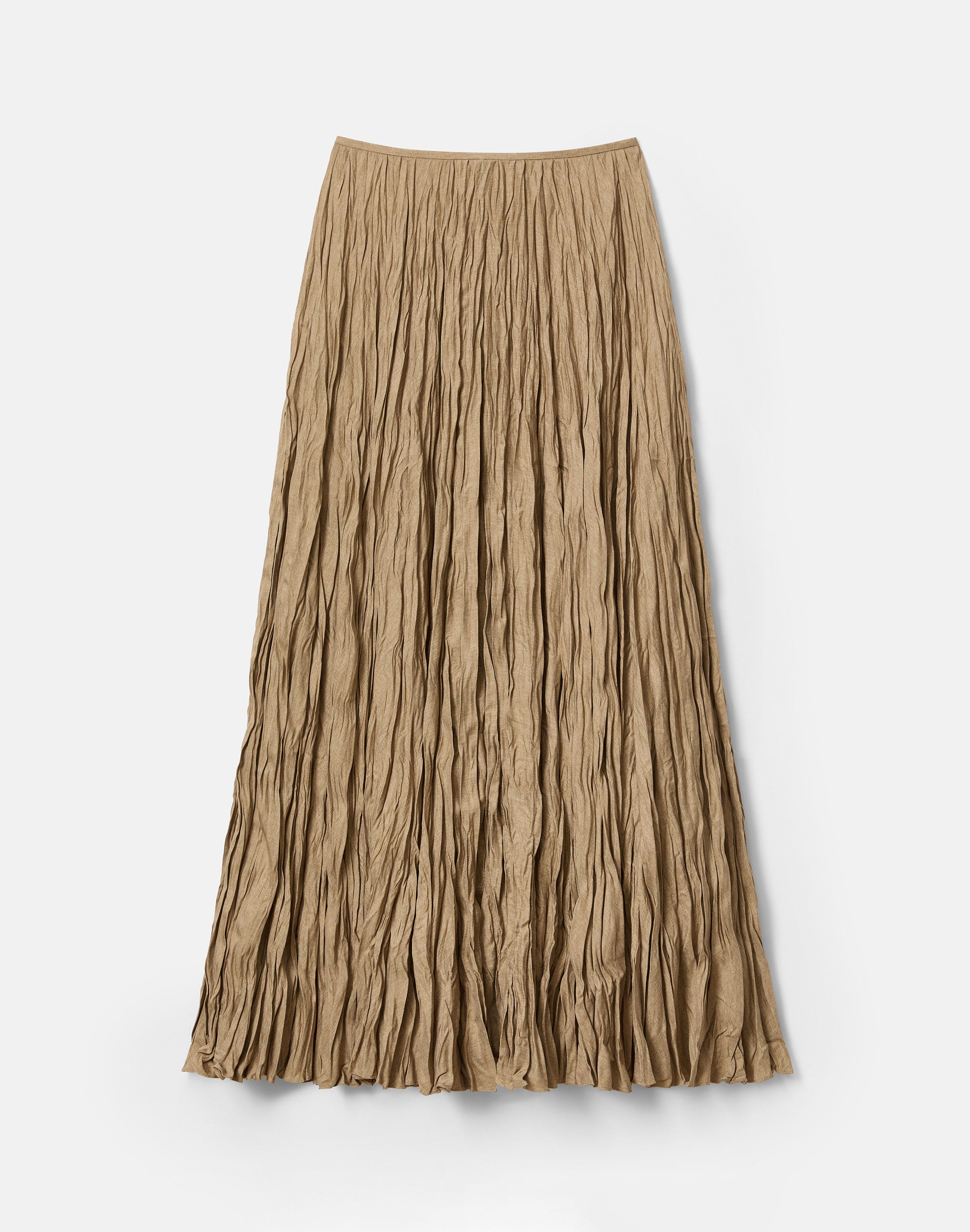 Hand Plissé Flared Skirt