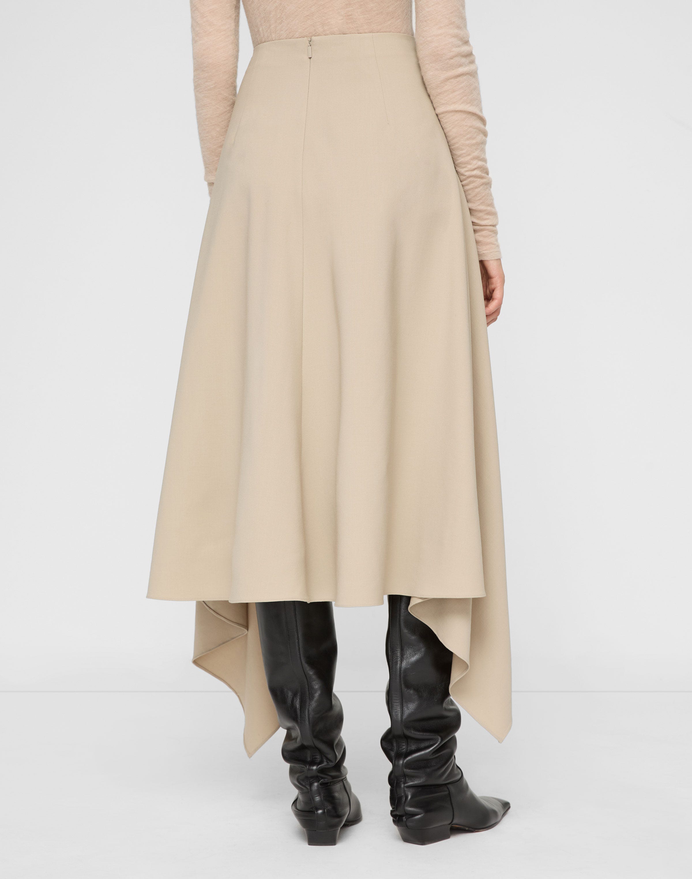 Responsible Stretch Wool Handkerchief Skirt