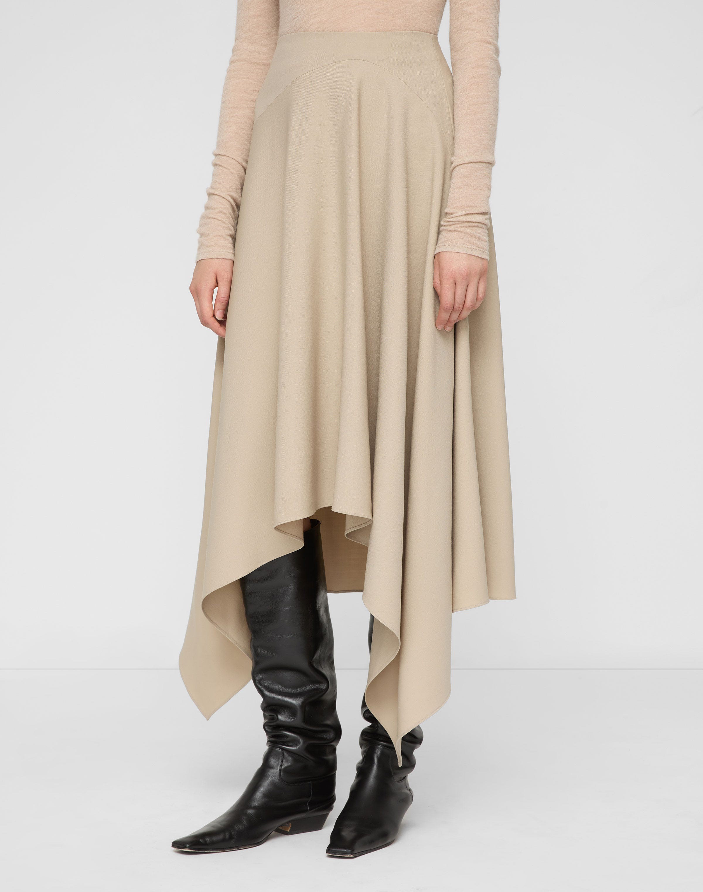 Responsible Stretch Wool Handkerchief Skirt