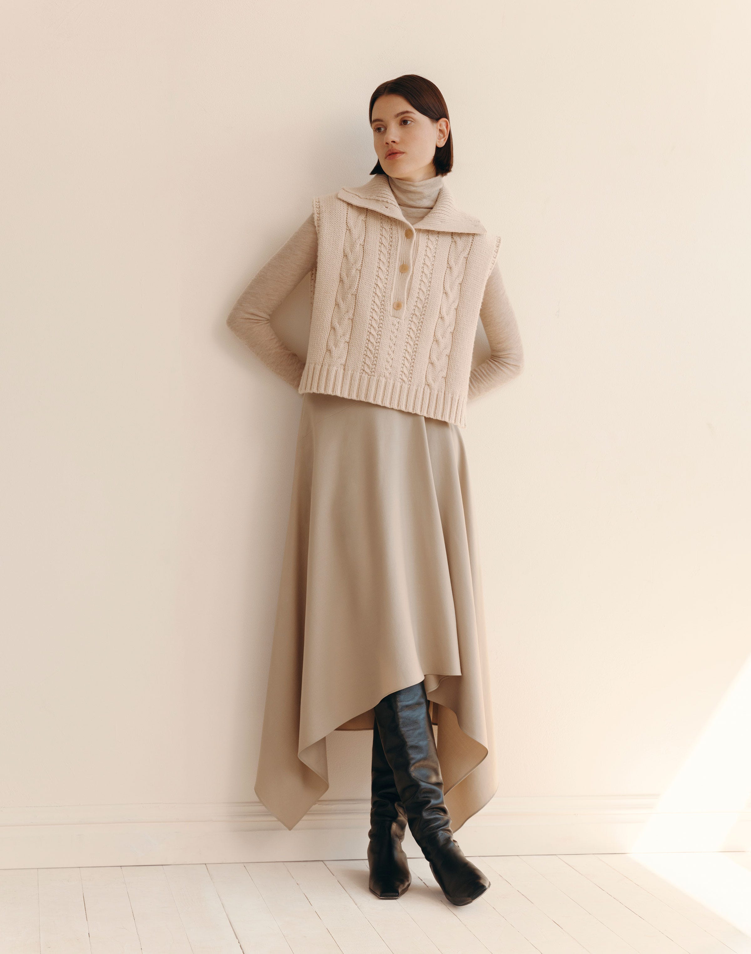 Responsible Stretch Wool Handkerchief Skirt