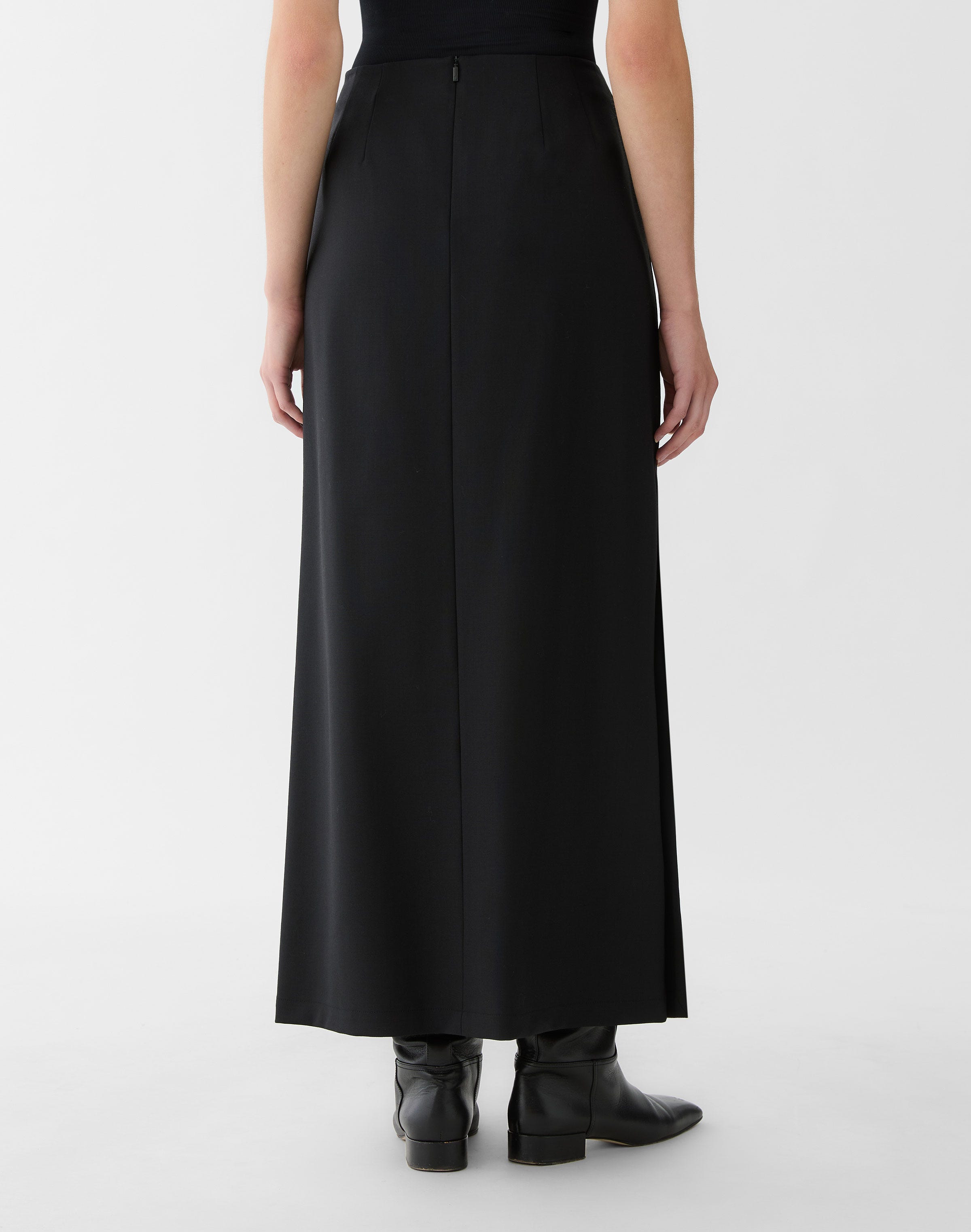 Responsible Stretch Wool  Maxi Skirt