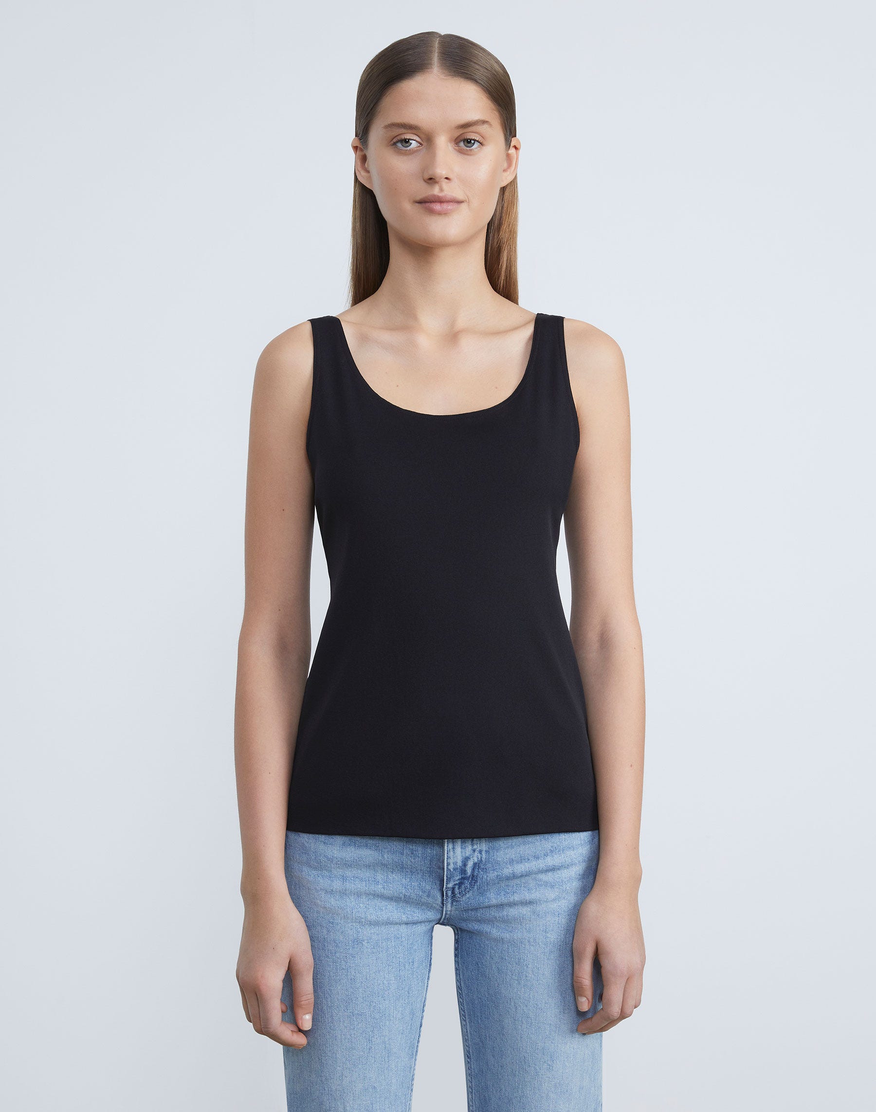 Mesh Jersey Scoop Neck Tank