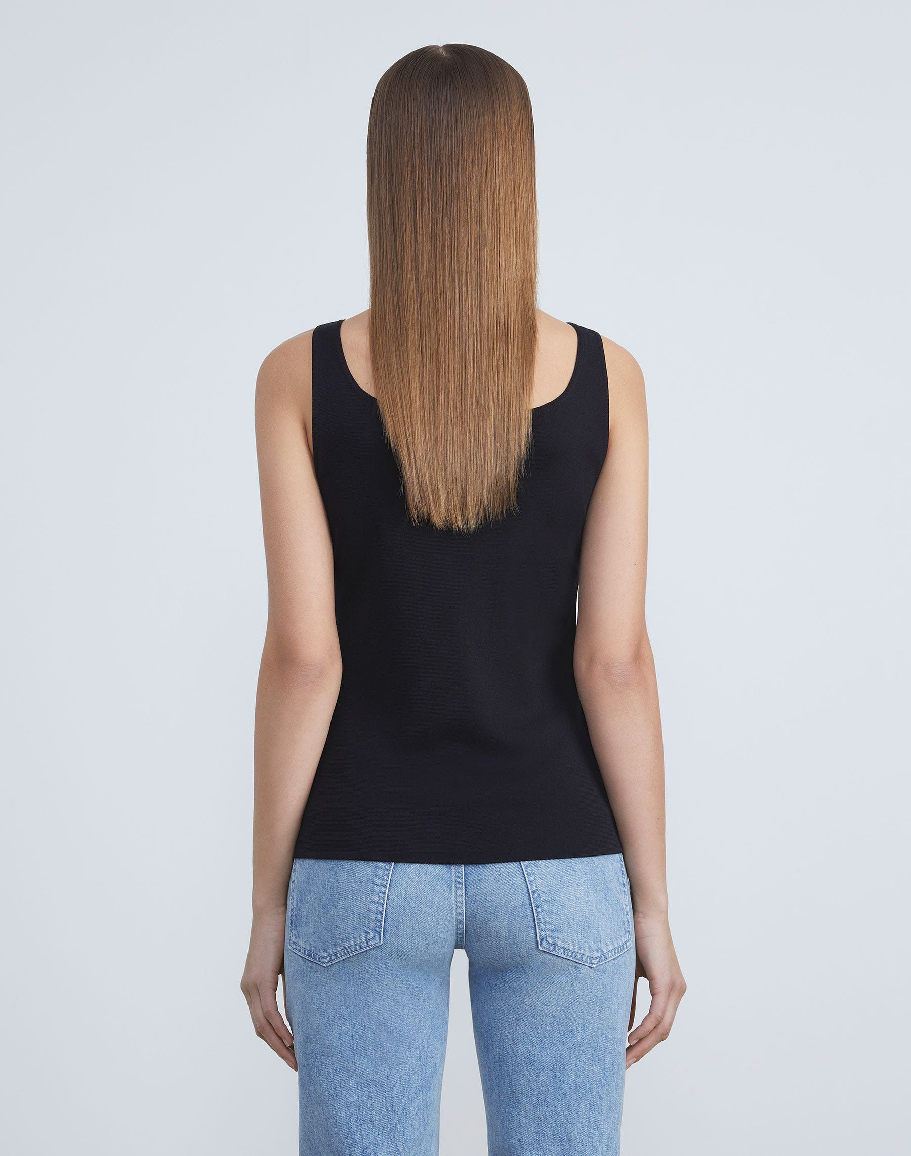 Mesh Jersey Scoop Neck Tank