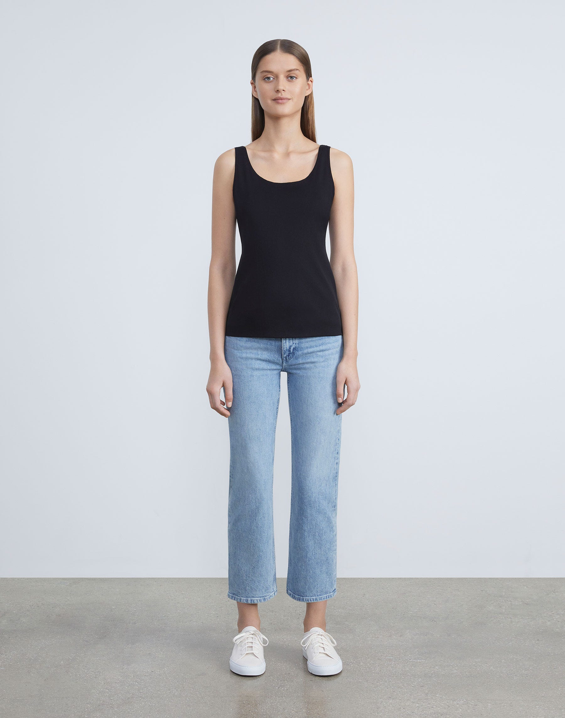 Mesh Jersey Scoop Neck Tank