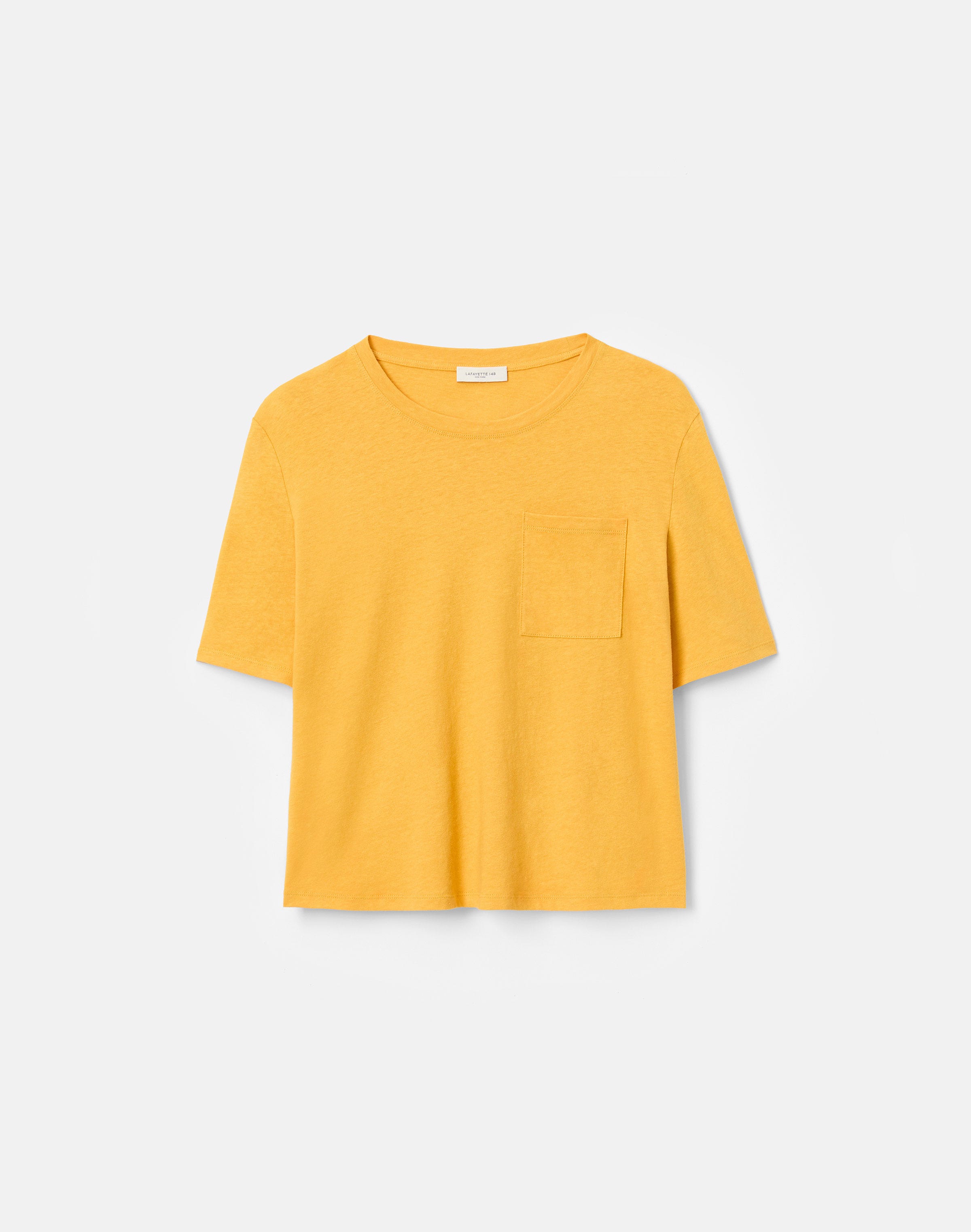 Linen-Cotton Jersey Pocket T-Shirt