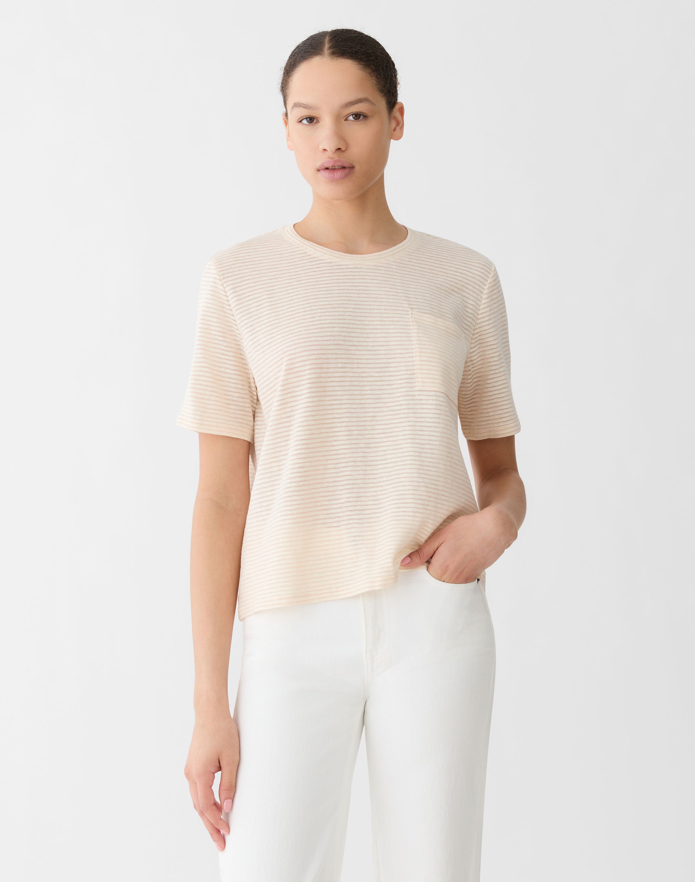 Striped Cotton-Viscose T-Shirt