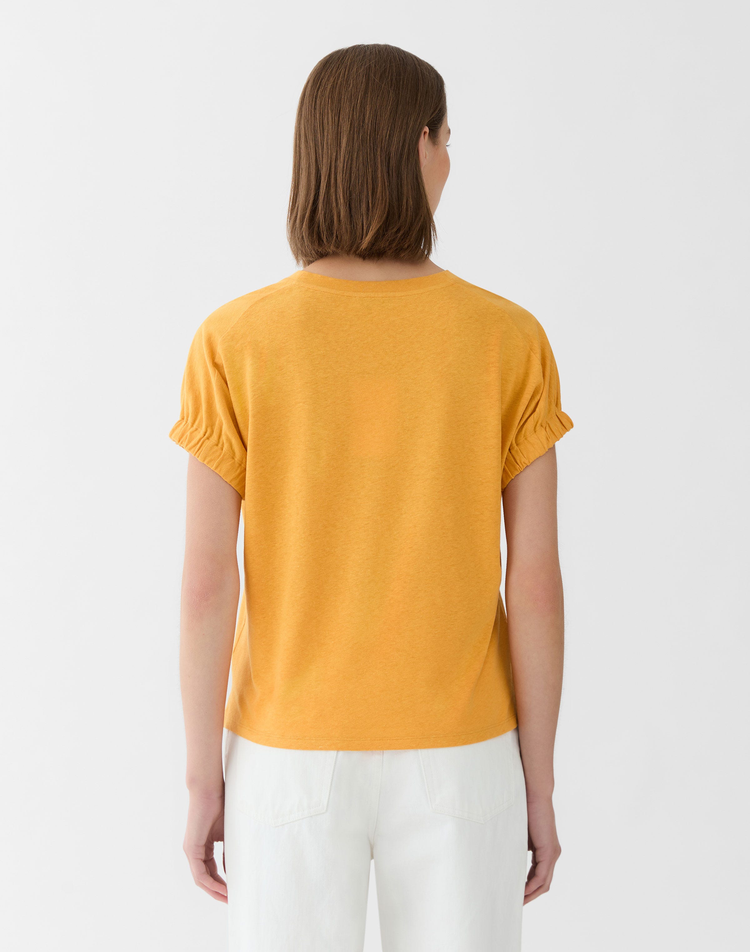 Linen-Cotton Jersey Crewneck Tee