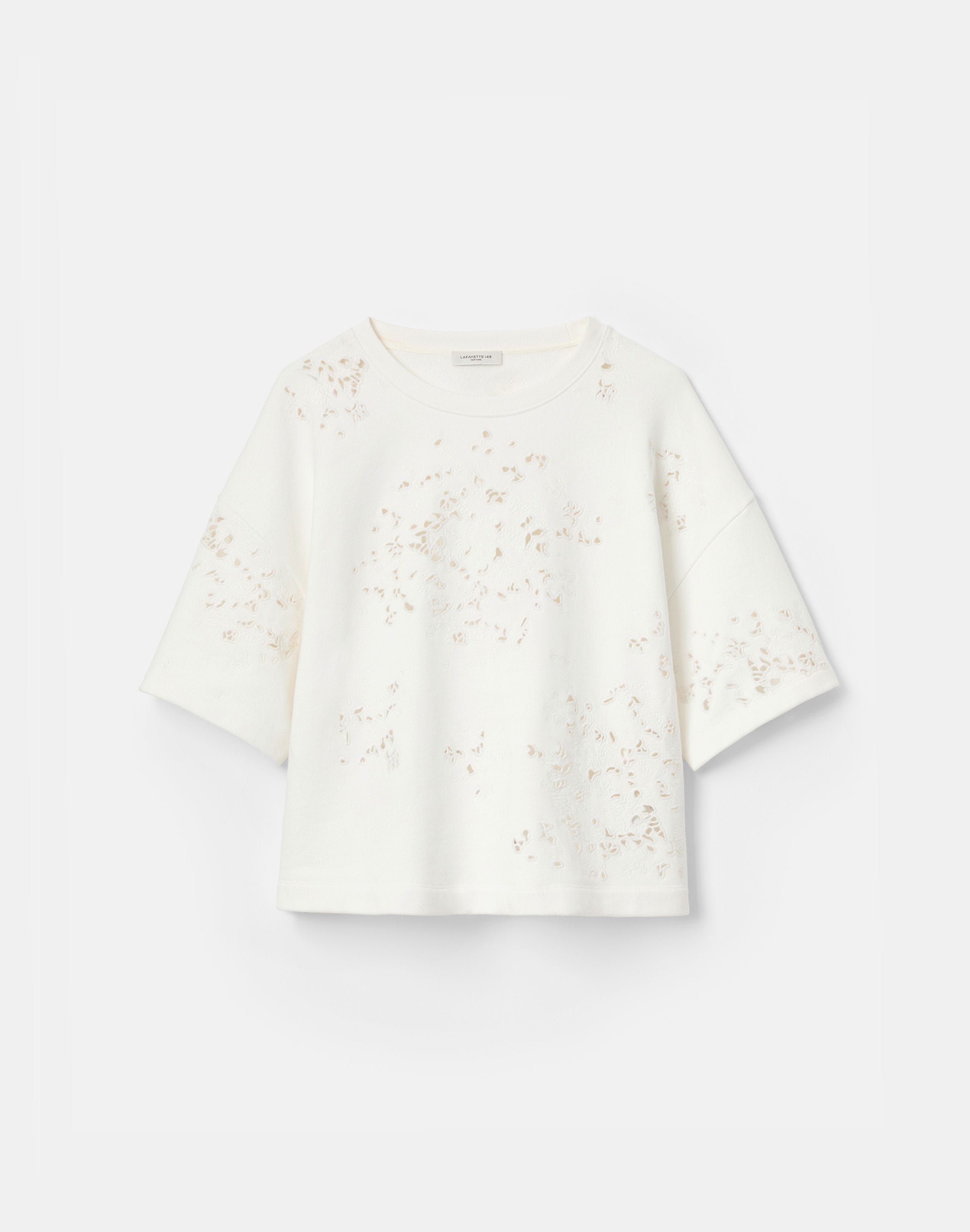 Hand Cutout Cotton French Terry Sweatshirt