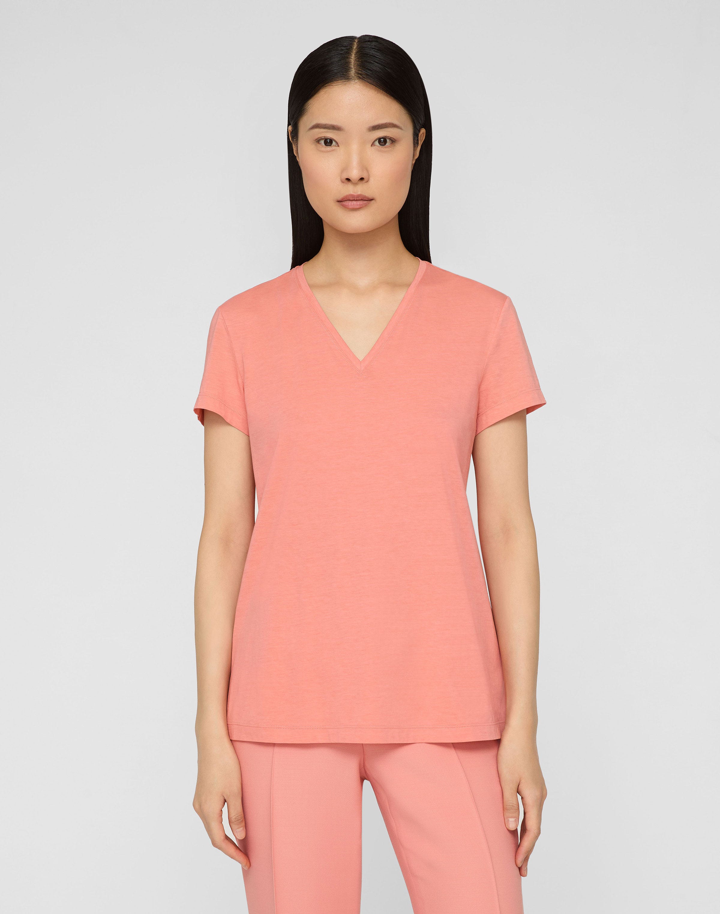 Cotton Jersey V-Neck T-Shirt