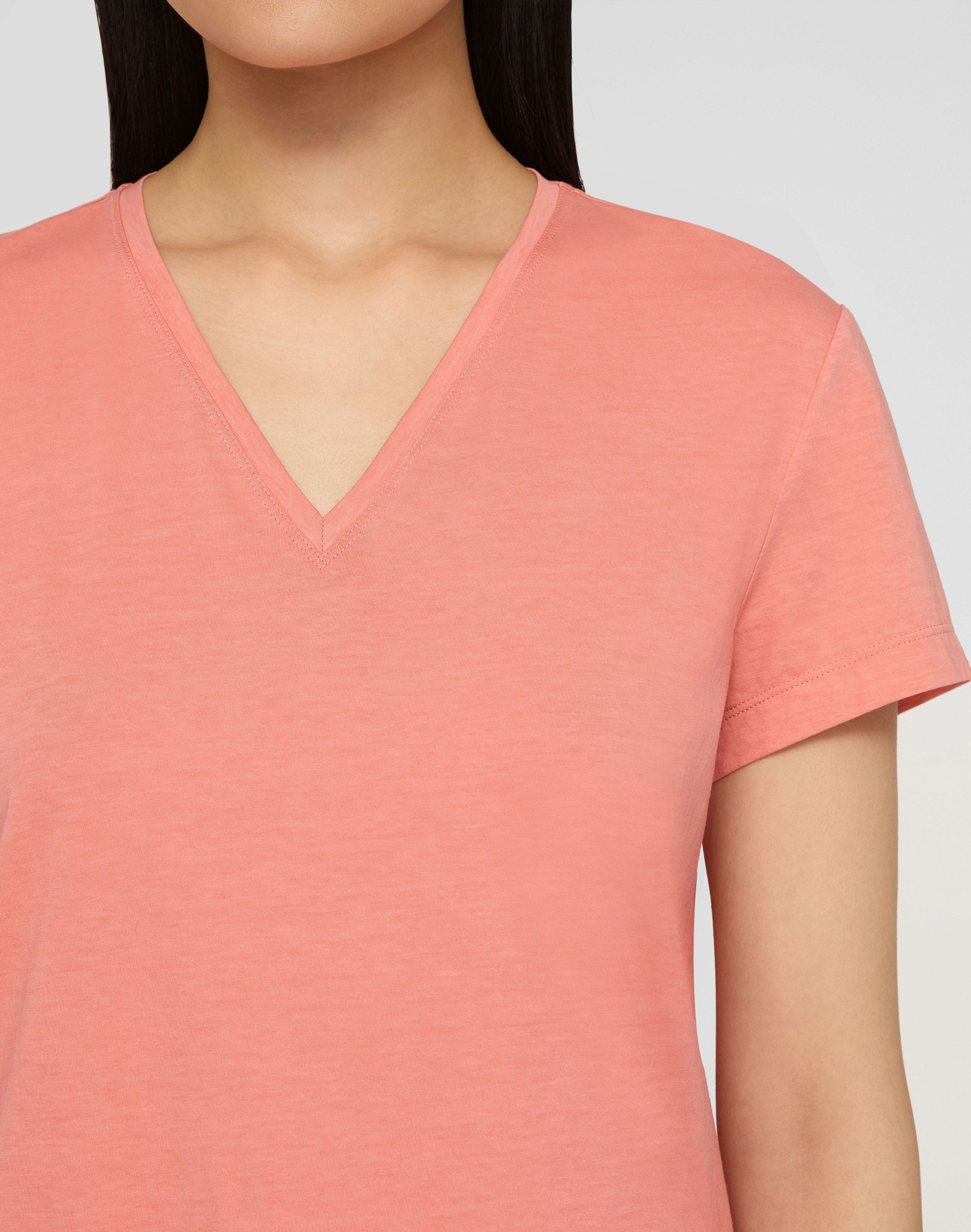 Cotton Jersey V-Neck T-Shirt