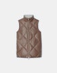 Albi Reversible Quilted Down Vest In Italian Tissue Weight Lambskin