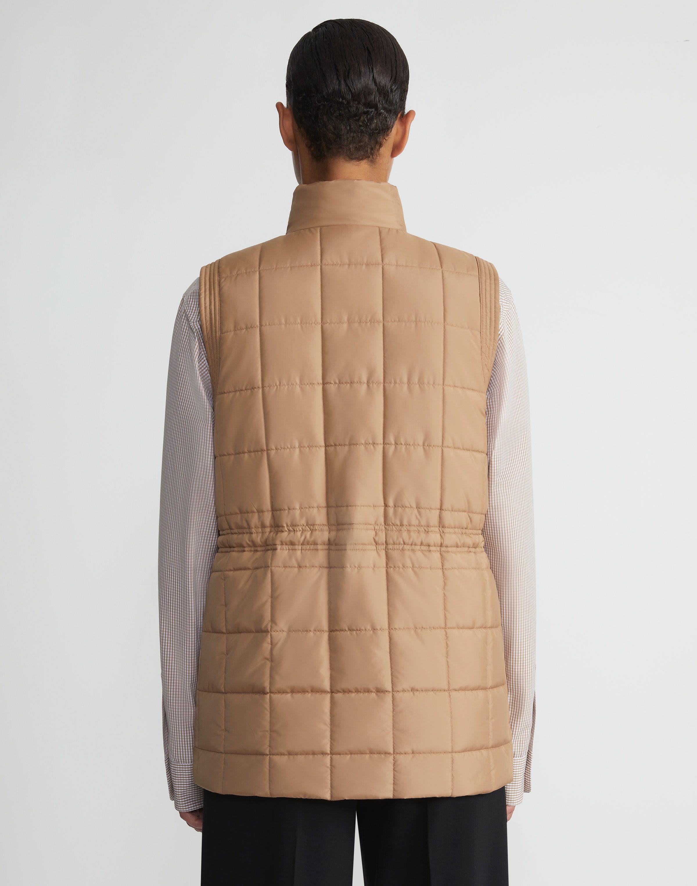 Plus-Size Recycled Poly Quilted Reversible Puffer Vest