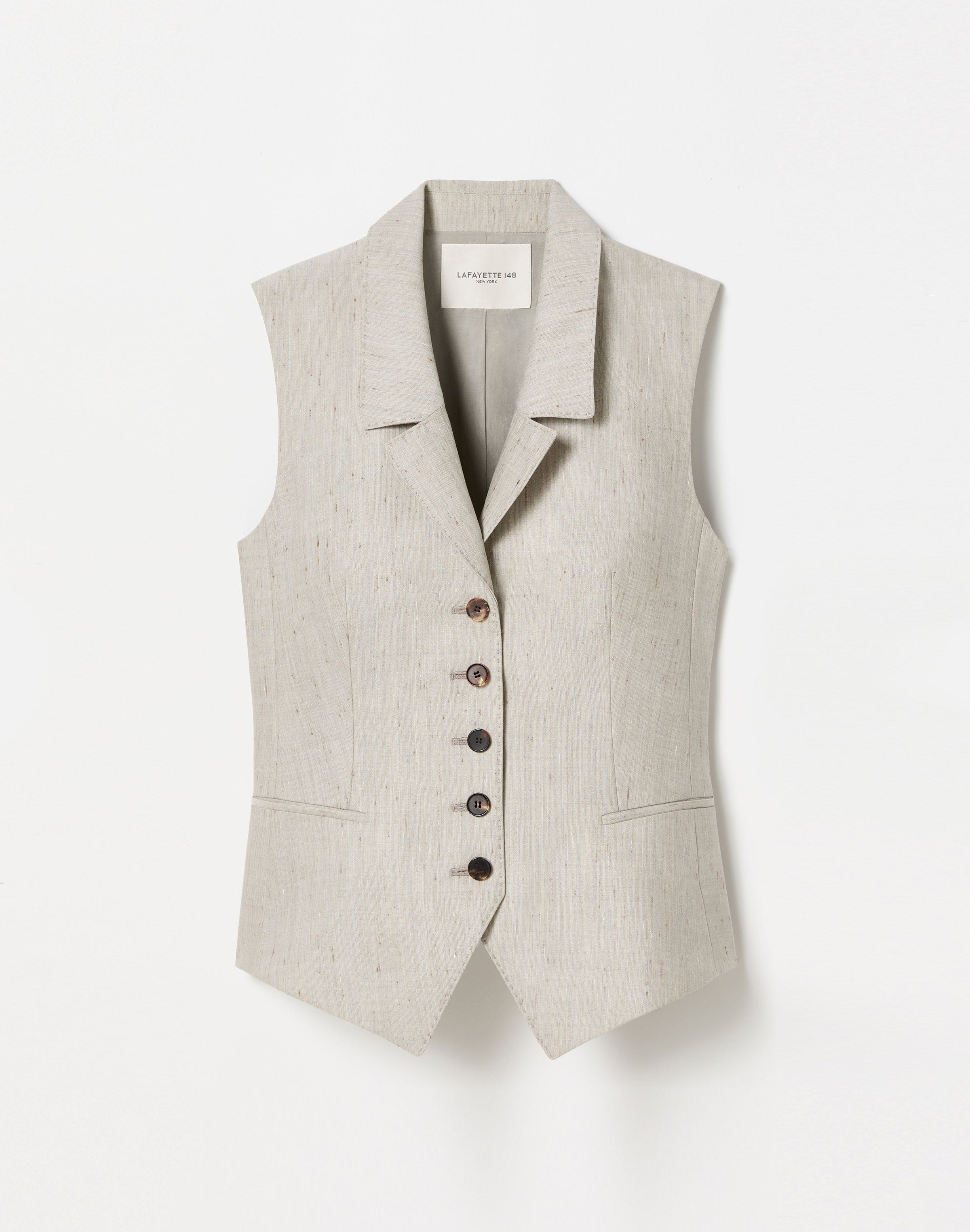 Flecked Wool-Silk Waistcoat Vest