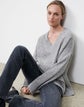 KindMade Cashmere-Wool Donegal V-Neck Sweater