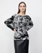KindCashmere-Silk Dolman Sleeve Jacquard Sweater