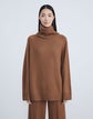 KindCashmere Raglan Sleeve Stand Collar Sweater