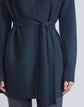 Plus-Size Italian Fine Gauge Merino KindWool Double Knit Belted Cardigan