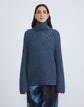 Italian Alpaca-Silk Reversible Two-Tone Ribbed Sweater