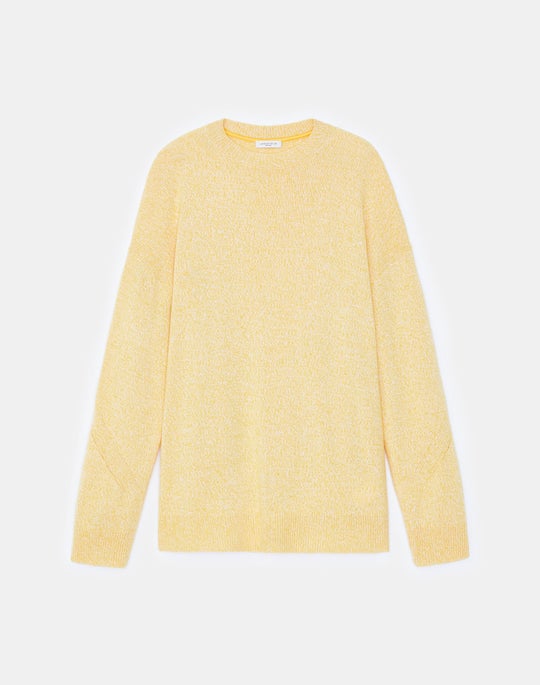 Cashmere-Silk Chine Crewneck Sweater