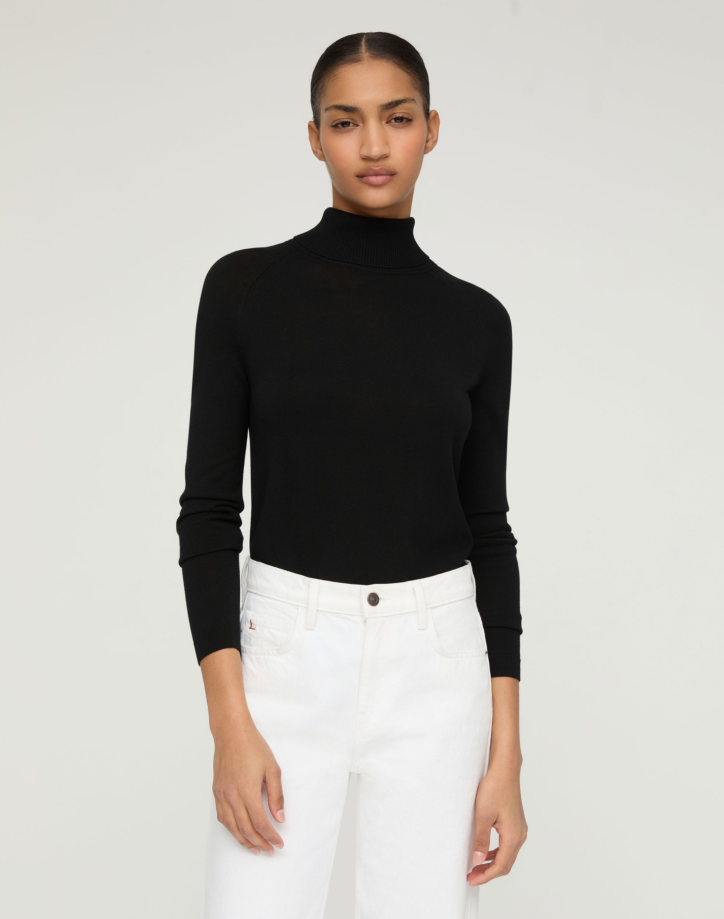 Responsible Matte Crepe Turtleneck Sweater