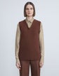 Nubby Wool-Cashmere U-Neck Sweater Vest