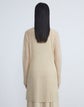 Silk Pleated Stripe Ribbed Cardigan