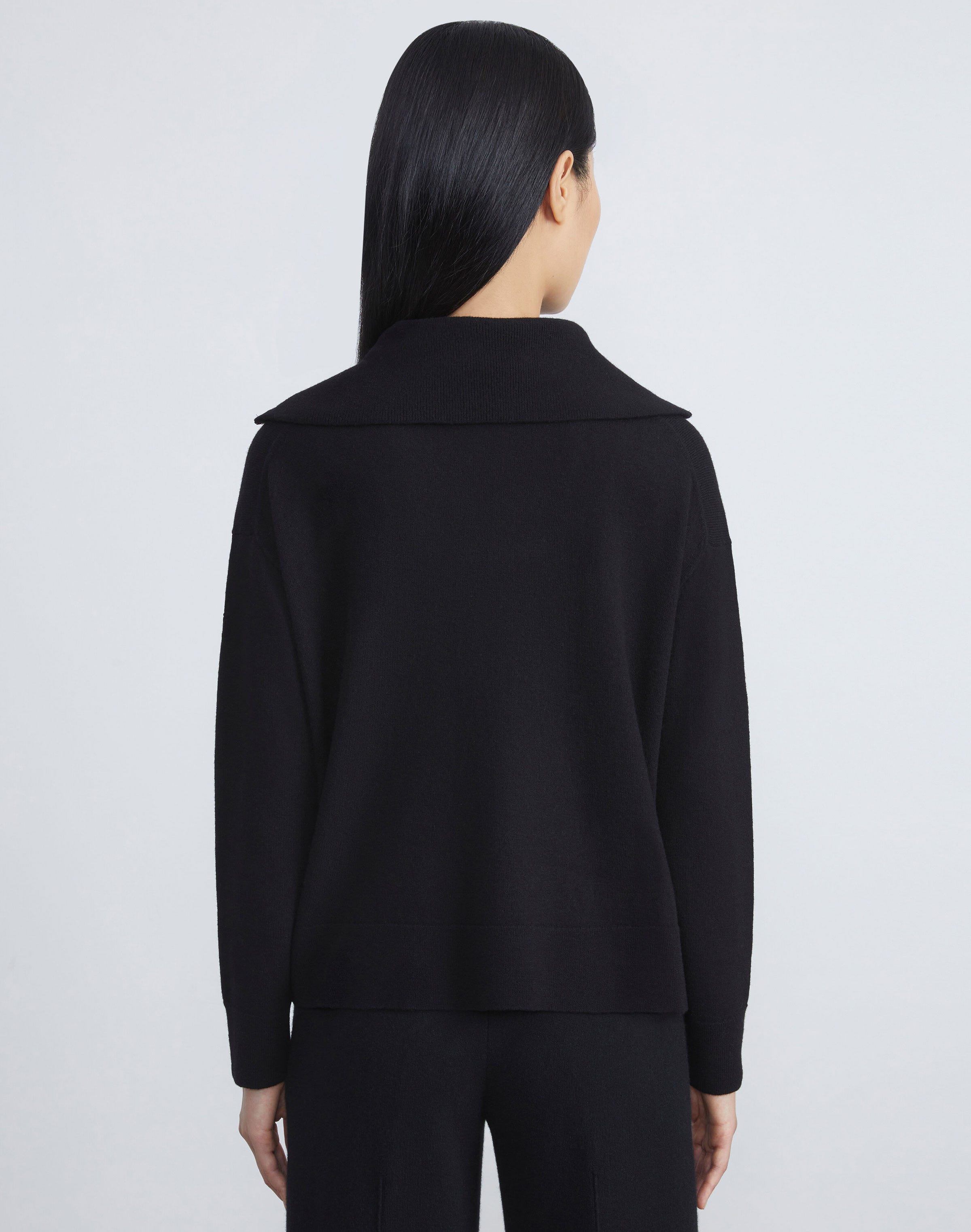 Cashmerino Half Zip Sweater