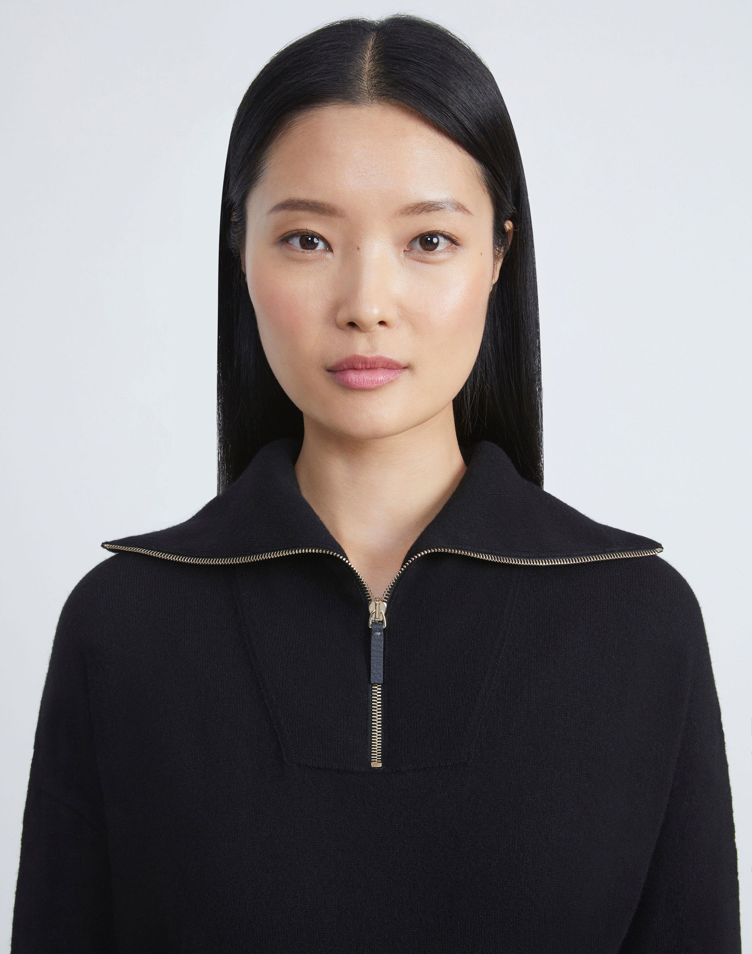 Cashmerino Half Zip Sweater