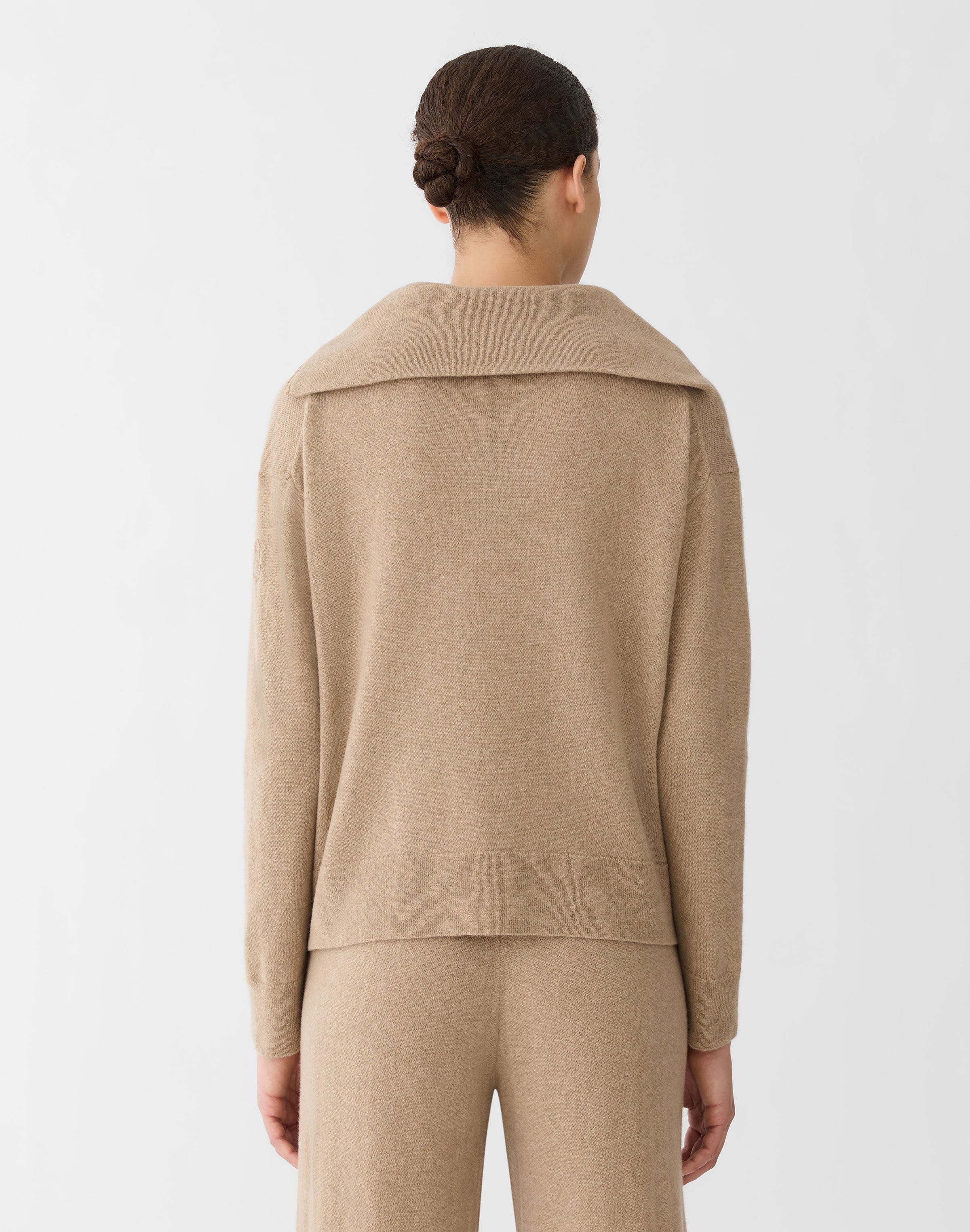 Cashmerino Half Zip Sweater