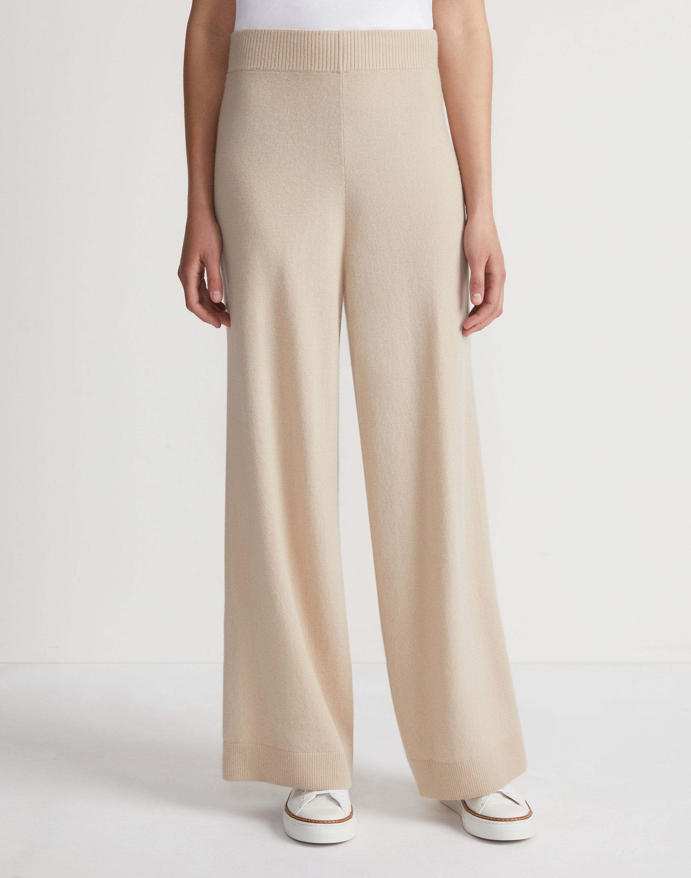 Responsible Wool-Cashmere Wide Leg Pant
