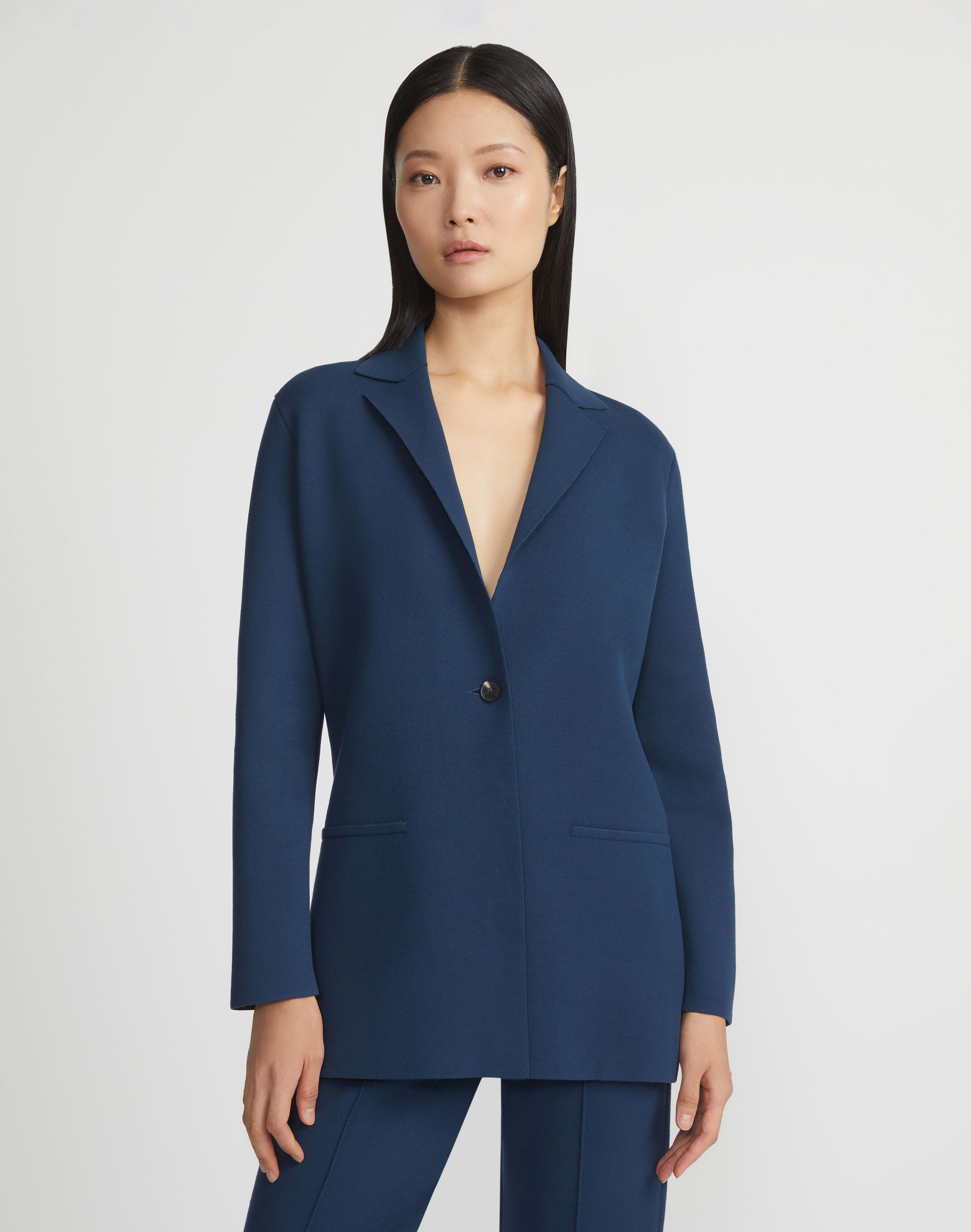 Responsible Matte Crepe Knit Blazer
