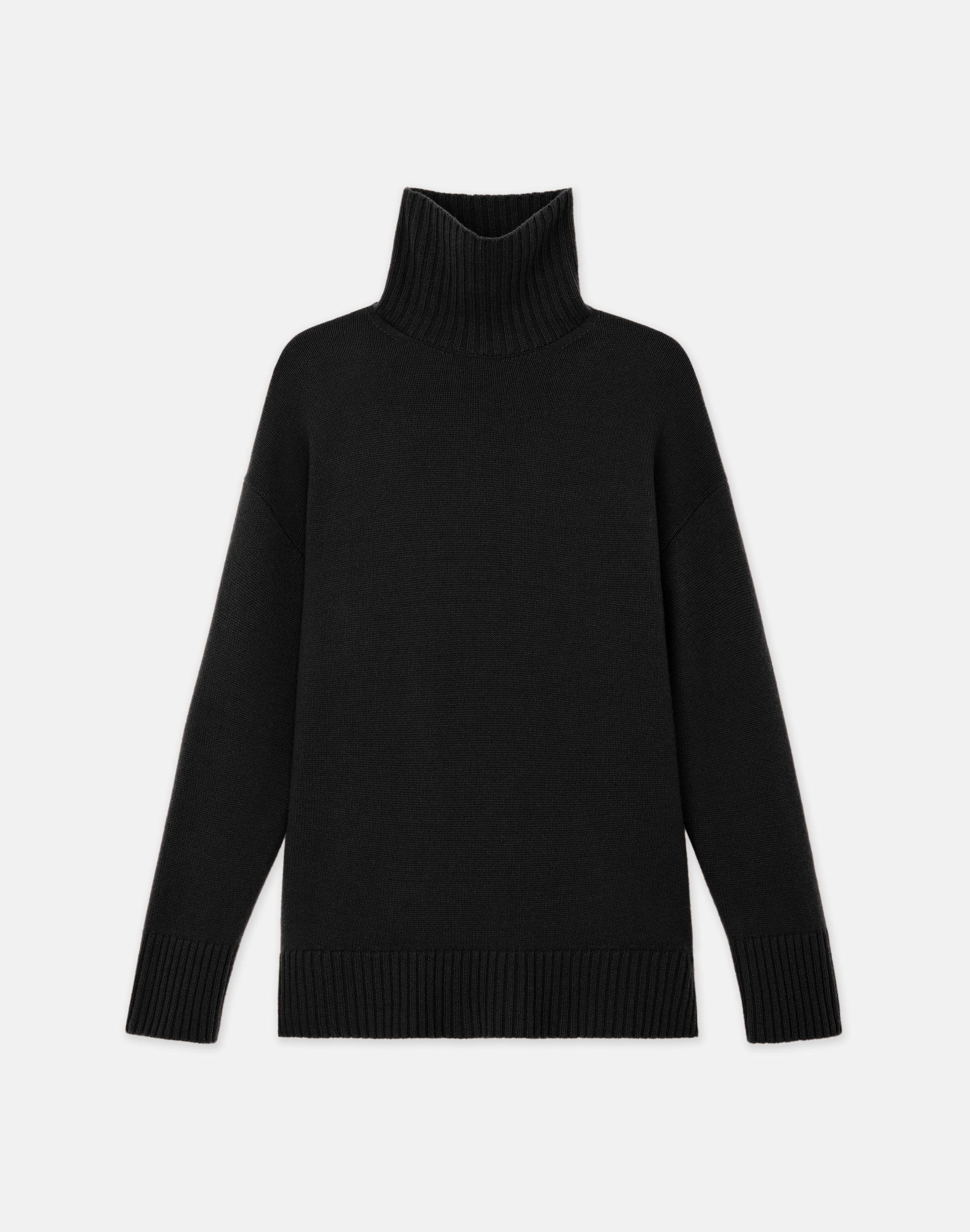 Cashmere Stand Collar Cocoon Sweater