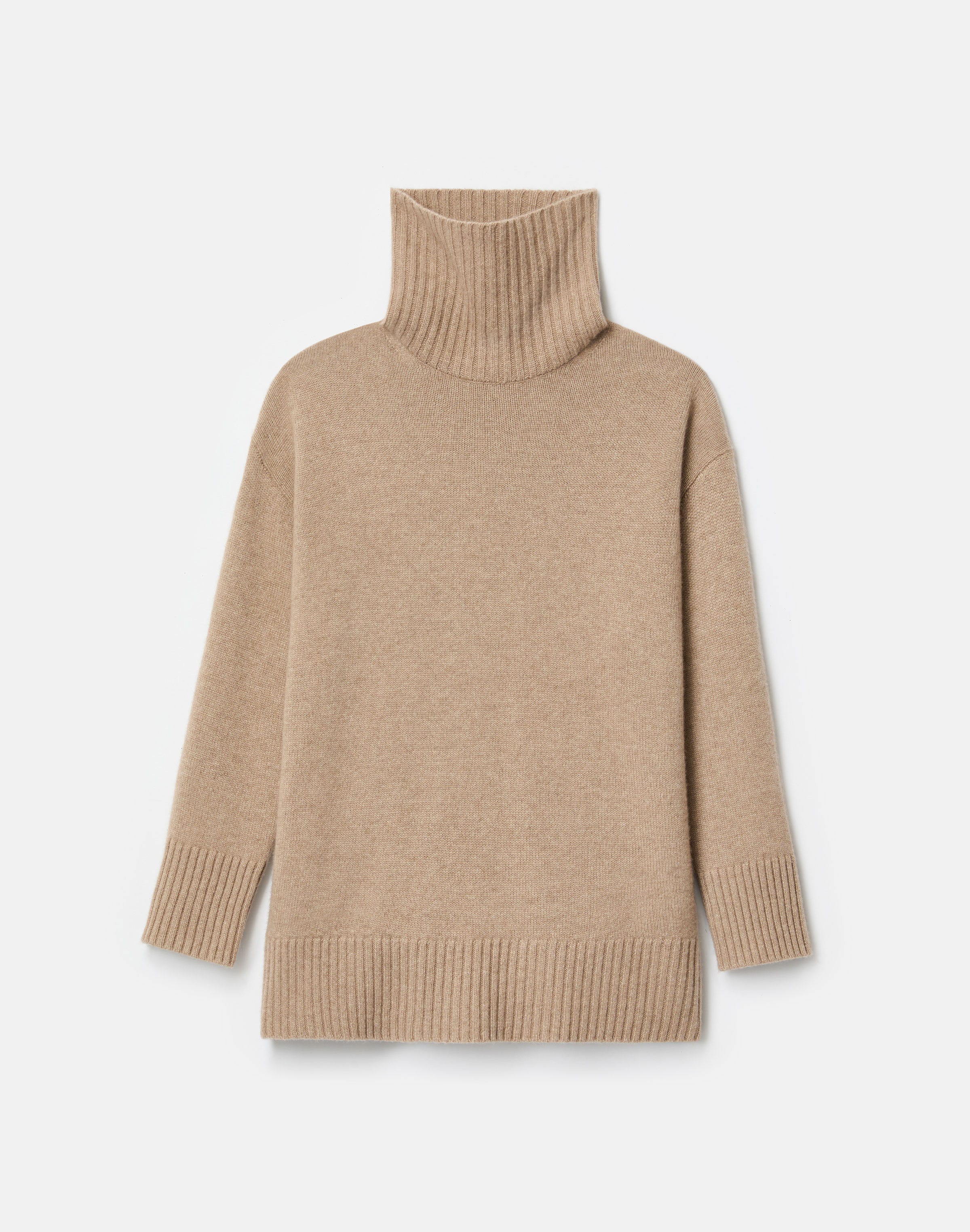 Cashmere Stand Collar Cocoon Sweater