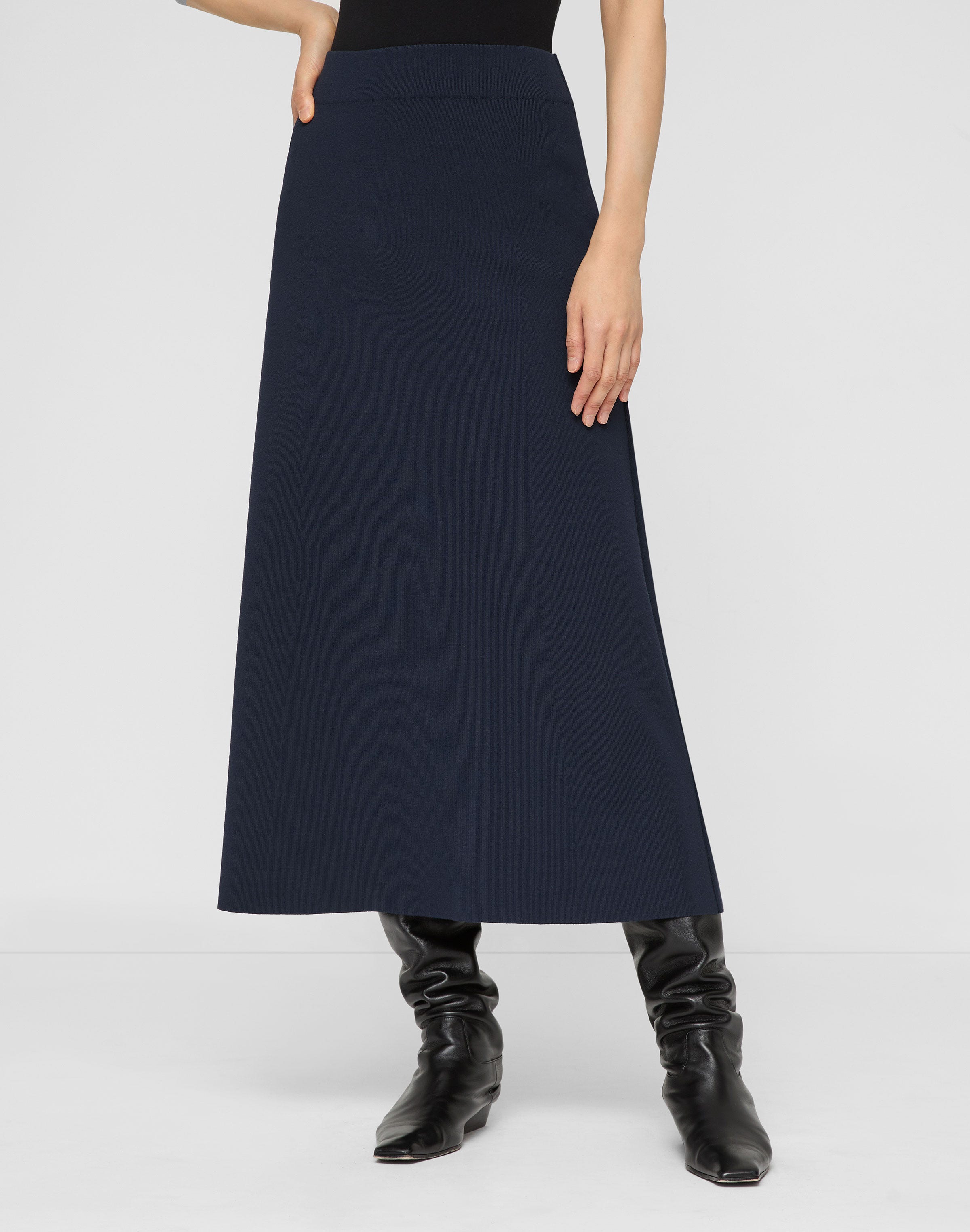 Responsible Matte Crepe Knit Midi Skirt