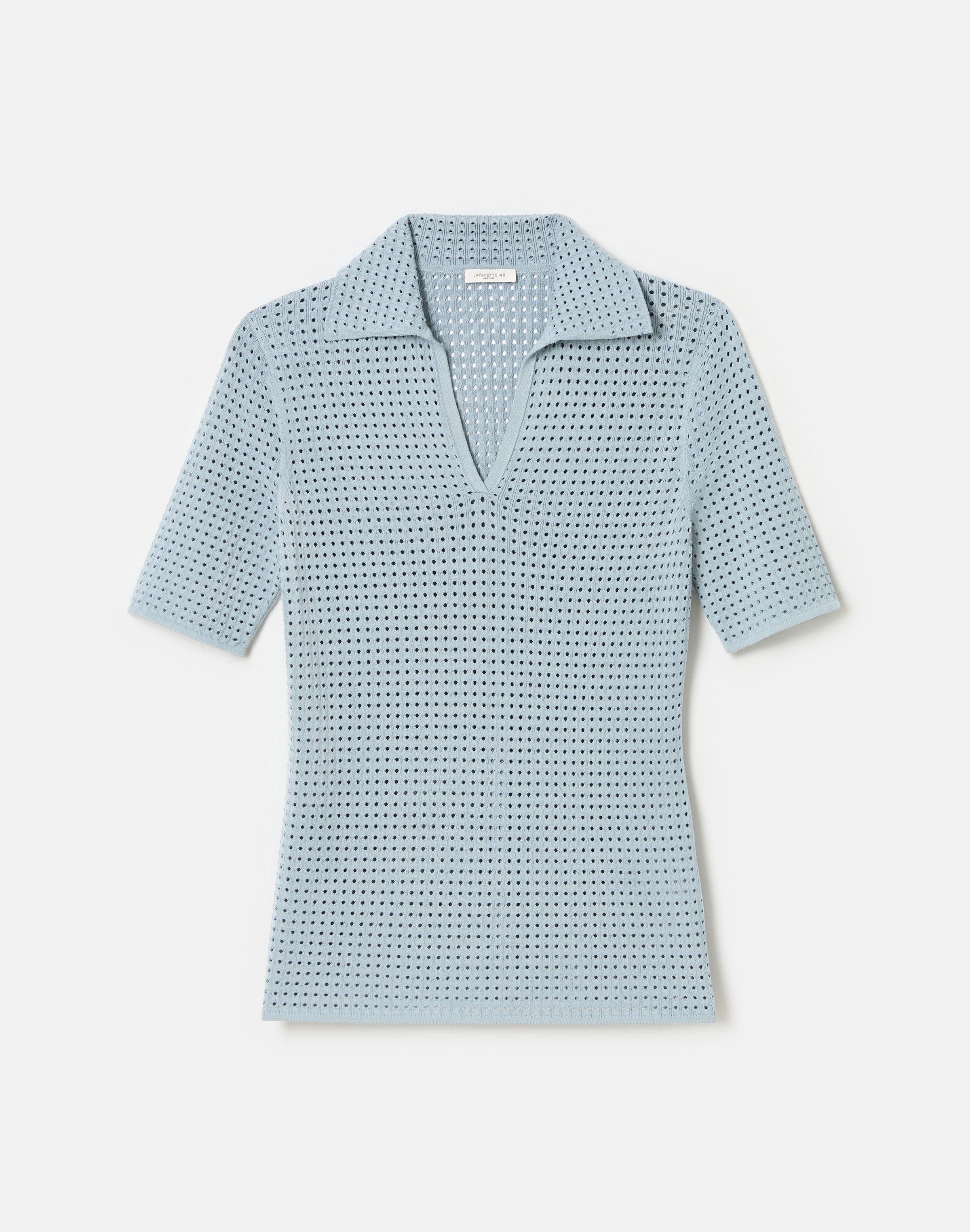 Responsible Matte Crepe Pointelle Stitch Polo