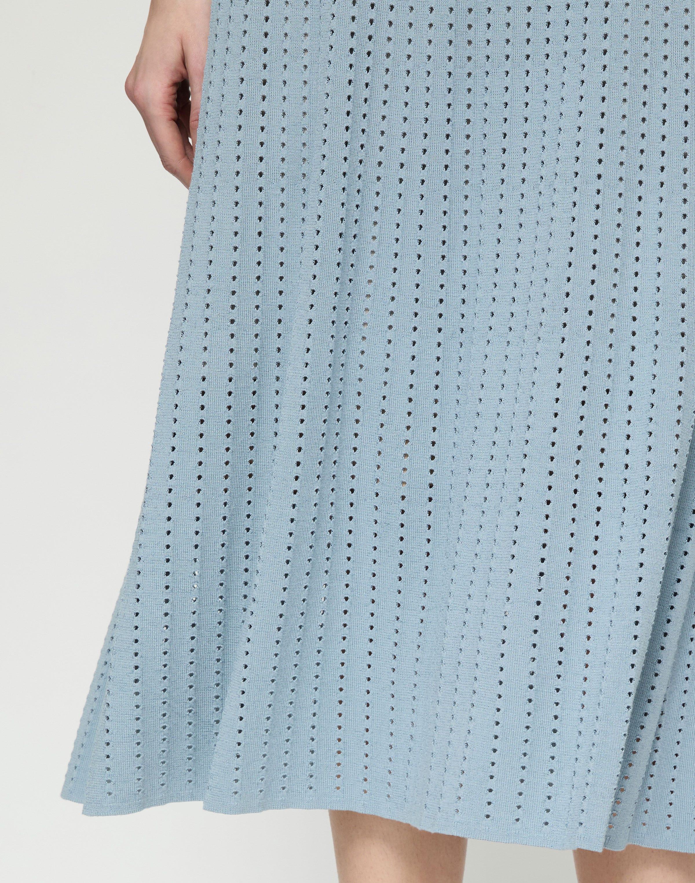 Responsible Matte Crepe Pointelle Stitch Skirt