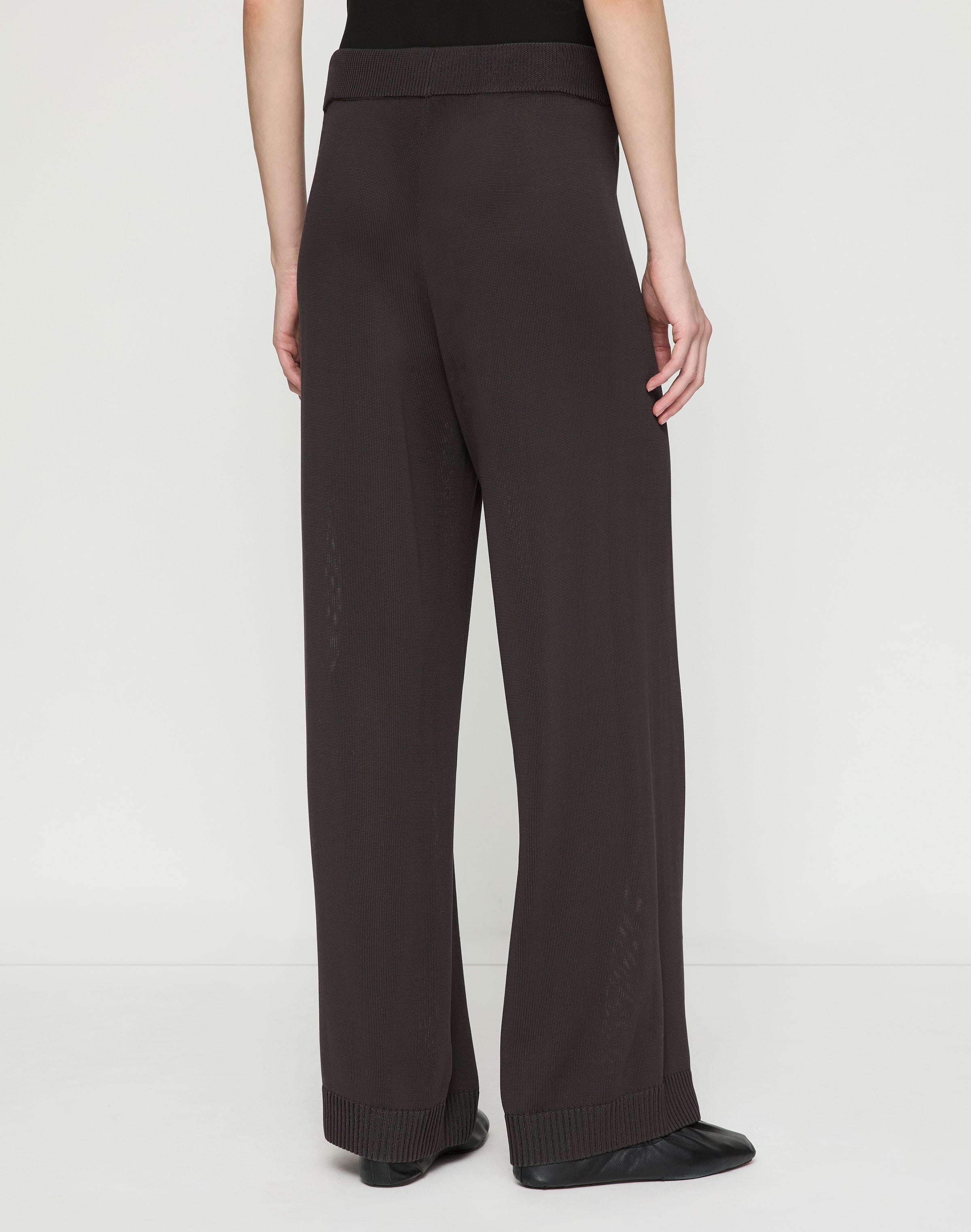 Mercerized Cotton Cord Yarn Knit Pant