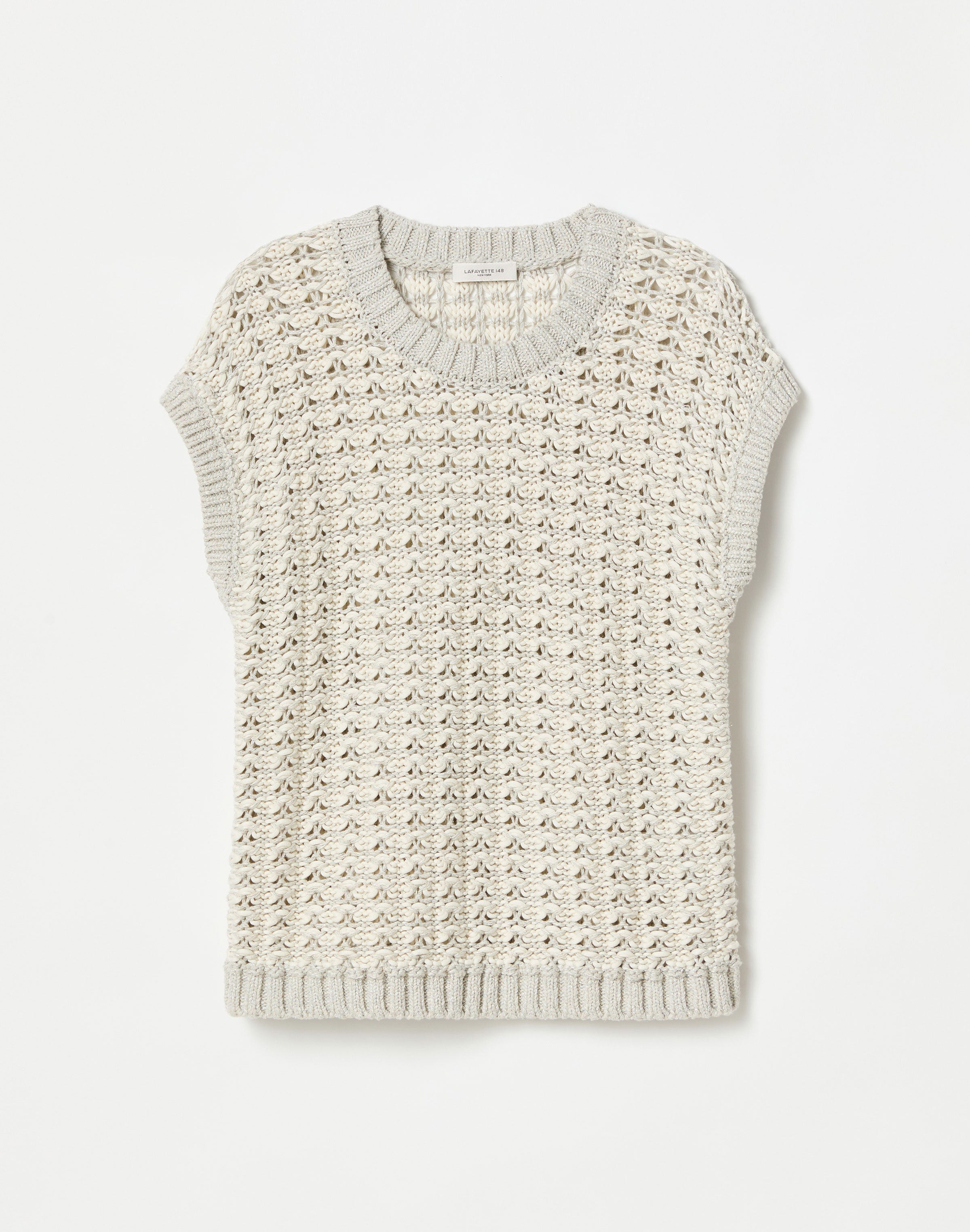 Cotton Open Stitch Sweater Vest