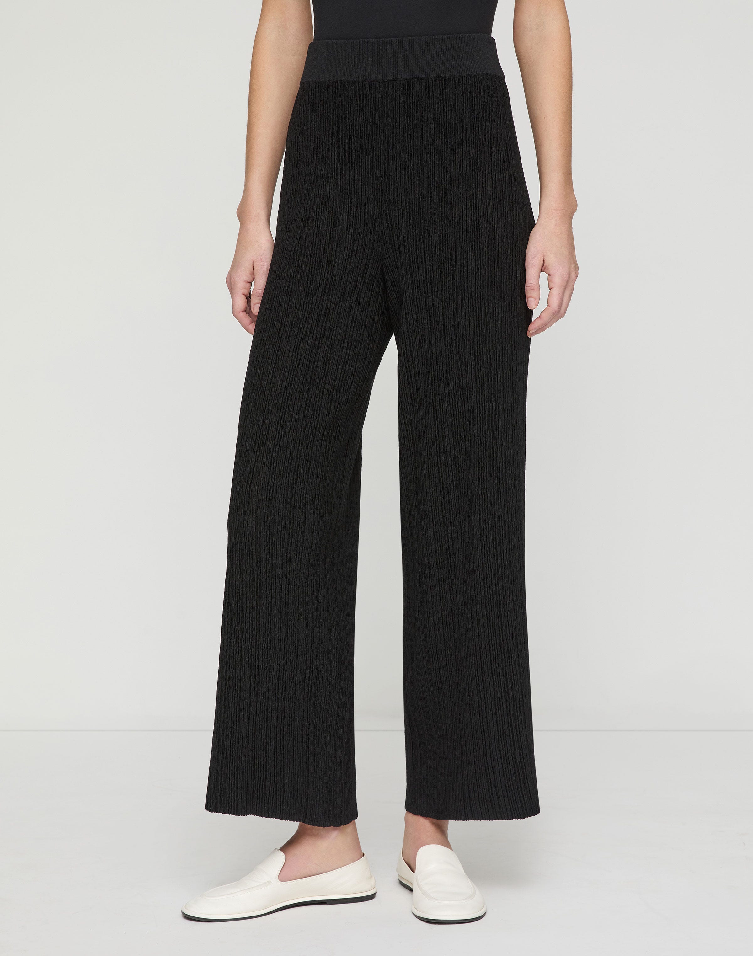 Finespun Voile Ottoman Rib Ankle Pant