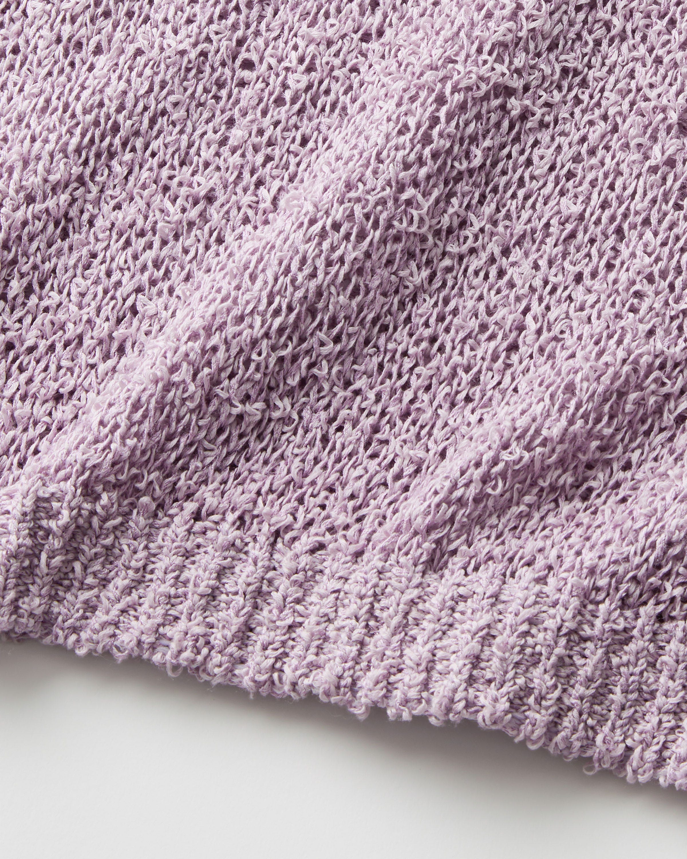 Cotton-Silk Loop Open Stitch Shell