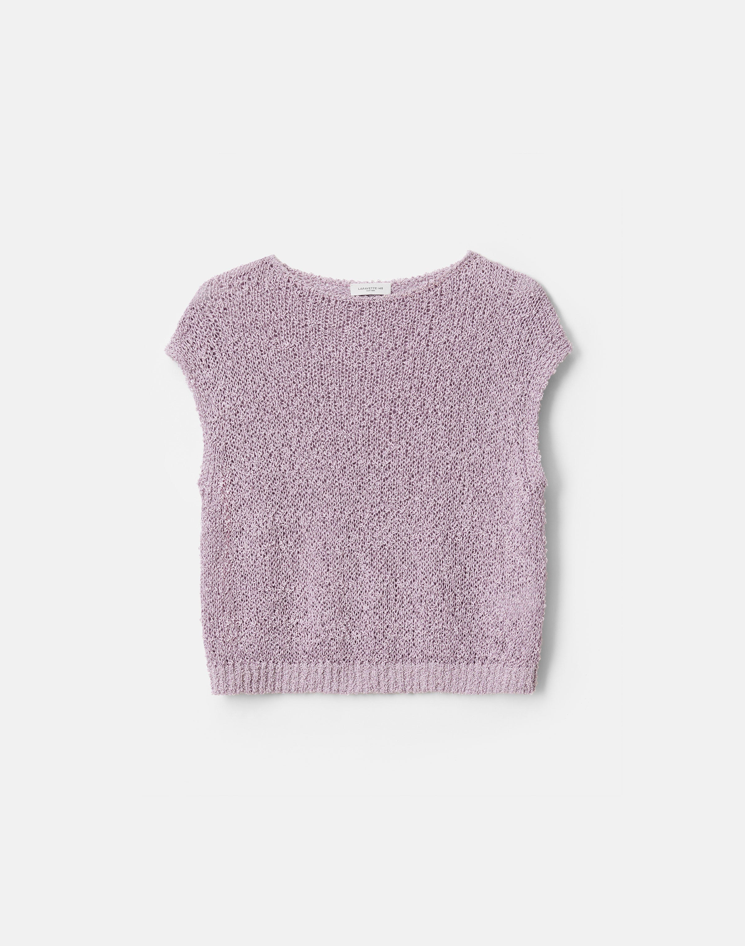 Cotton-Silk Loop Open Stitch Shell