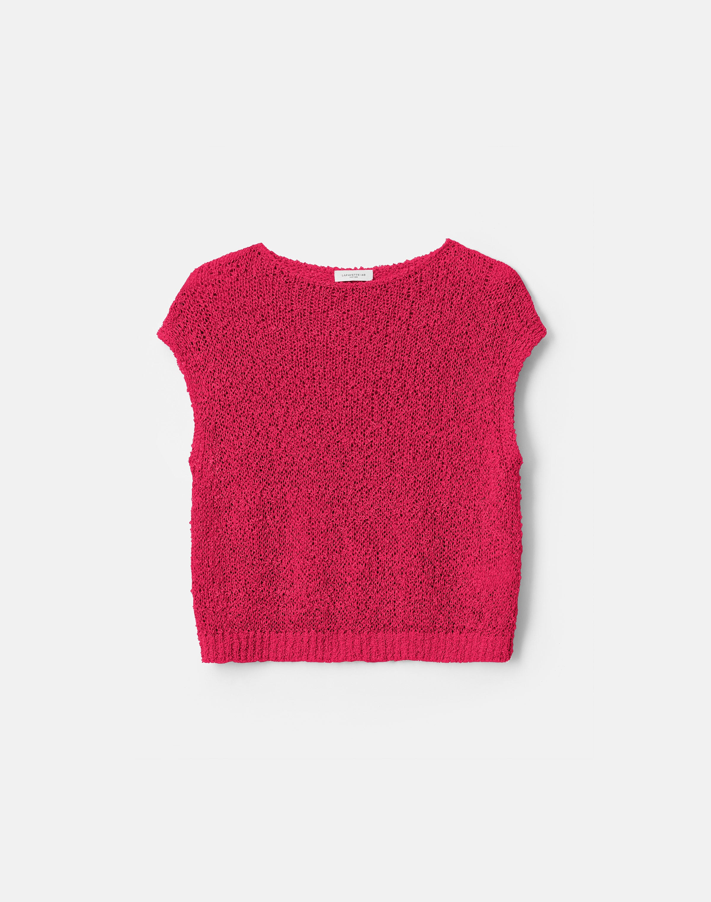 Cotton-Silk Loop Open Stitch Shell