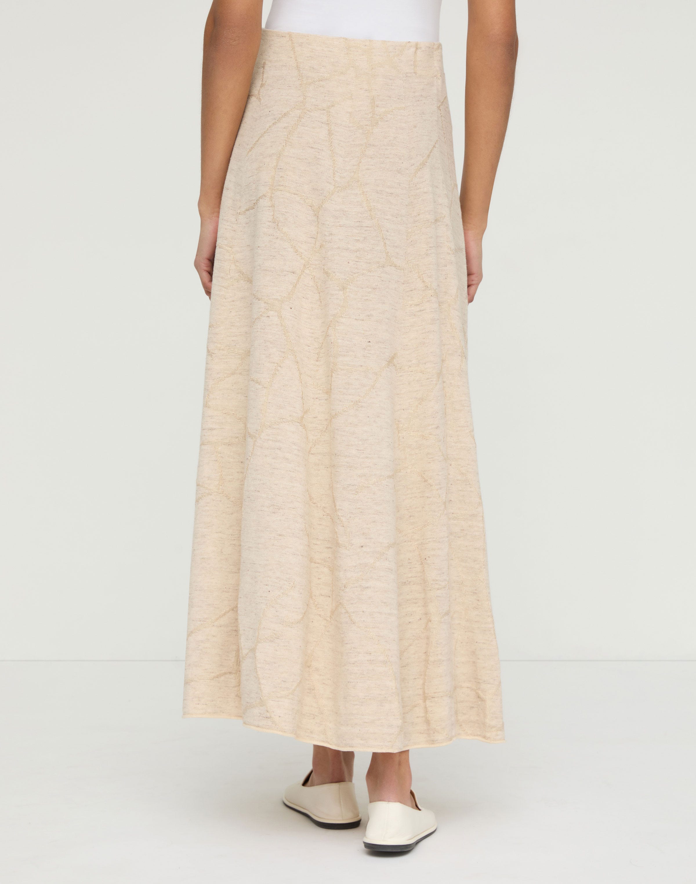 Jacquard Knit Midi Skirt