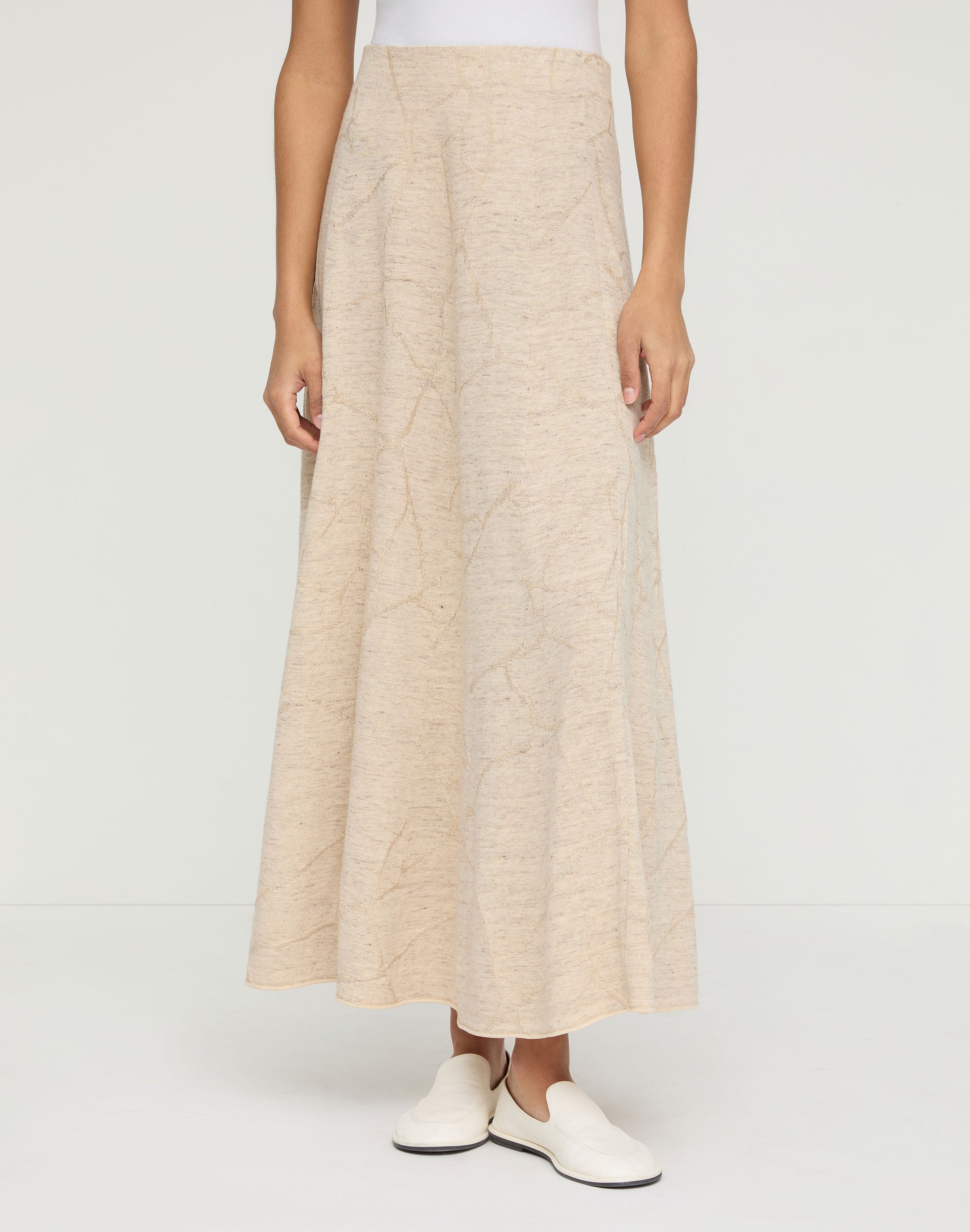 Jacquard Knit Midi Skirt