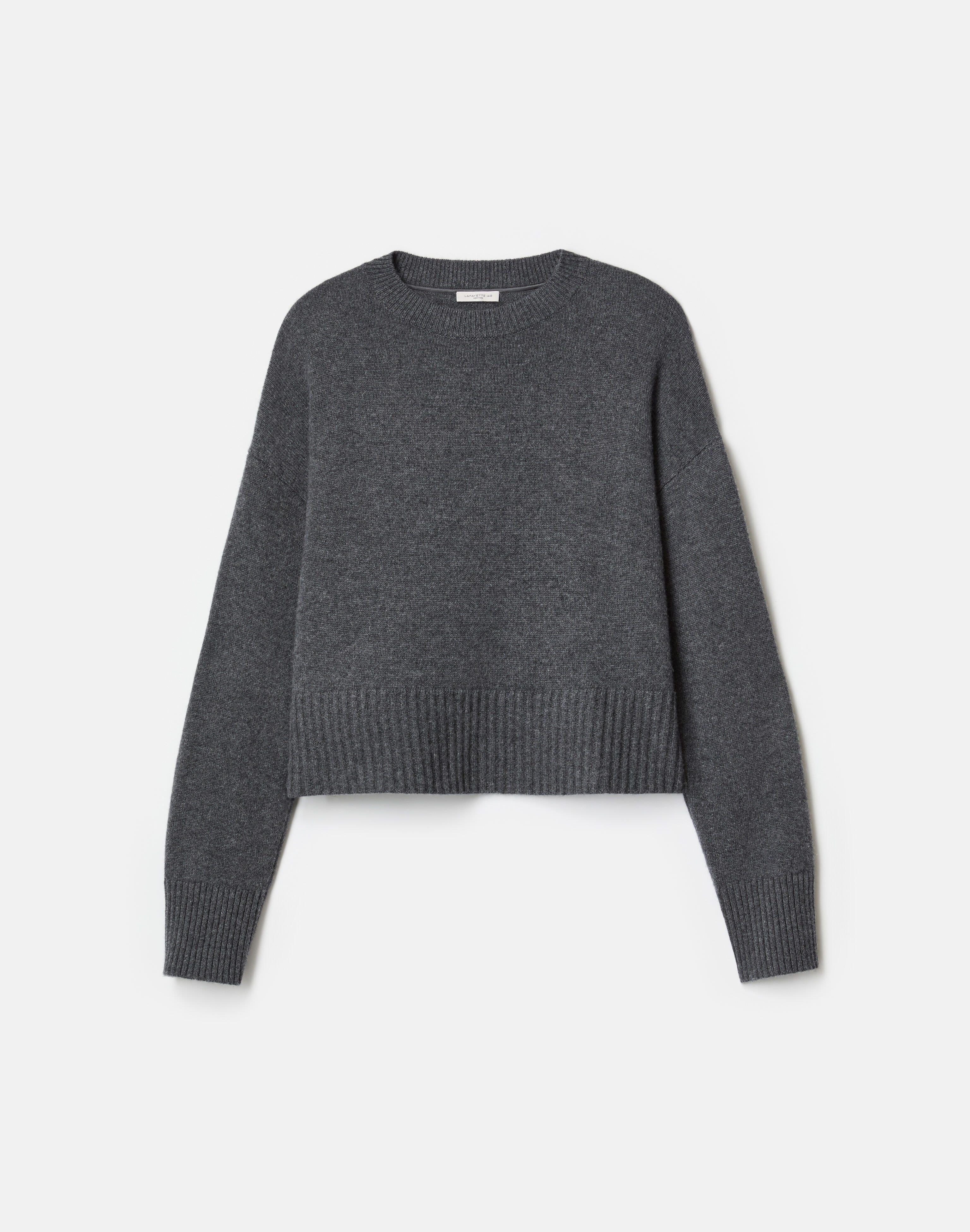 Cashmere Crewneck Cropped Sweater